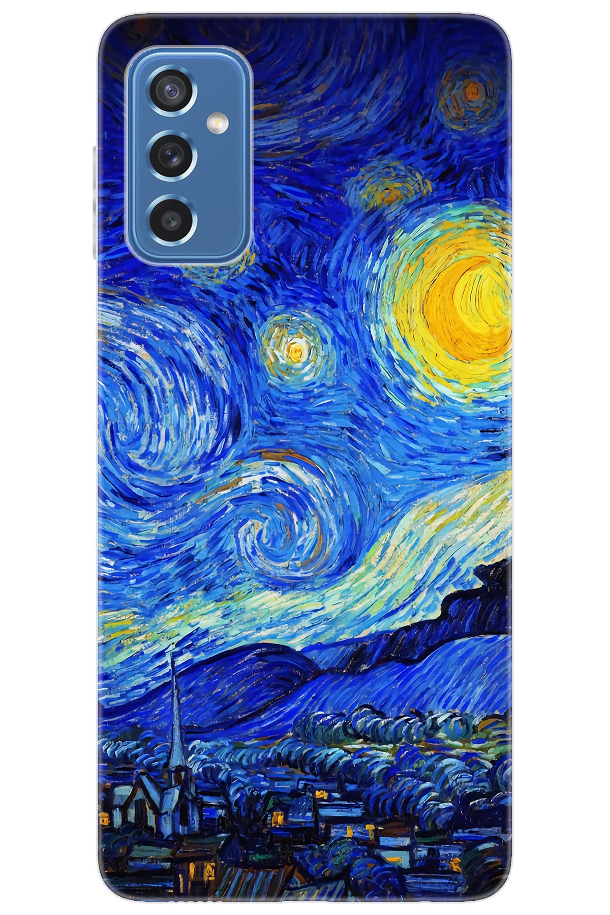 Ceppare Samsung Galaxy M52 (SM-M526B) Uyumlu Kılıf Silikon Starry Night Yıldızlı Gece STK:757 CP-P6ocbRf