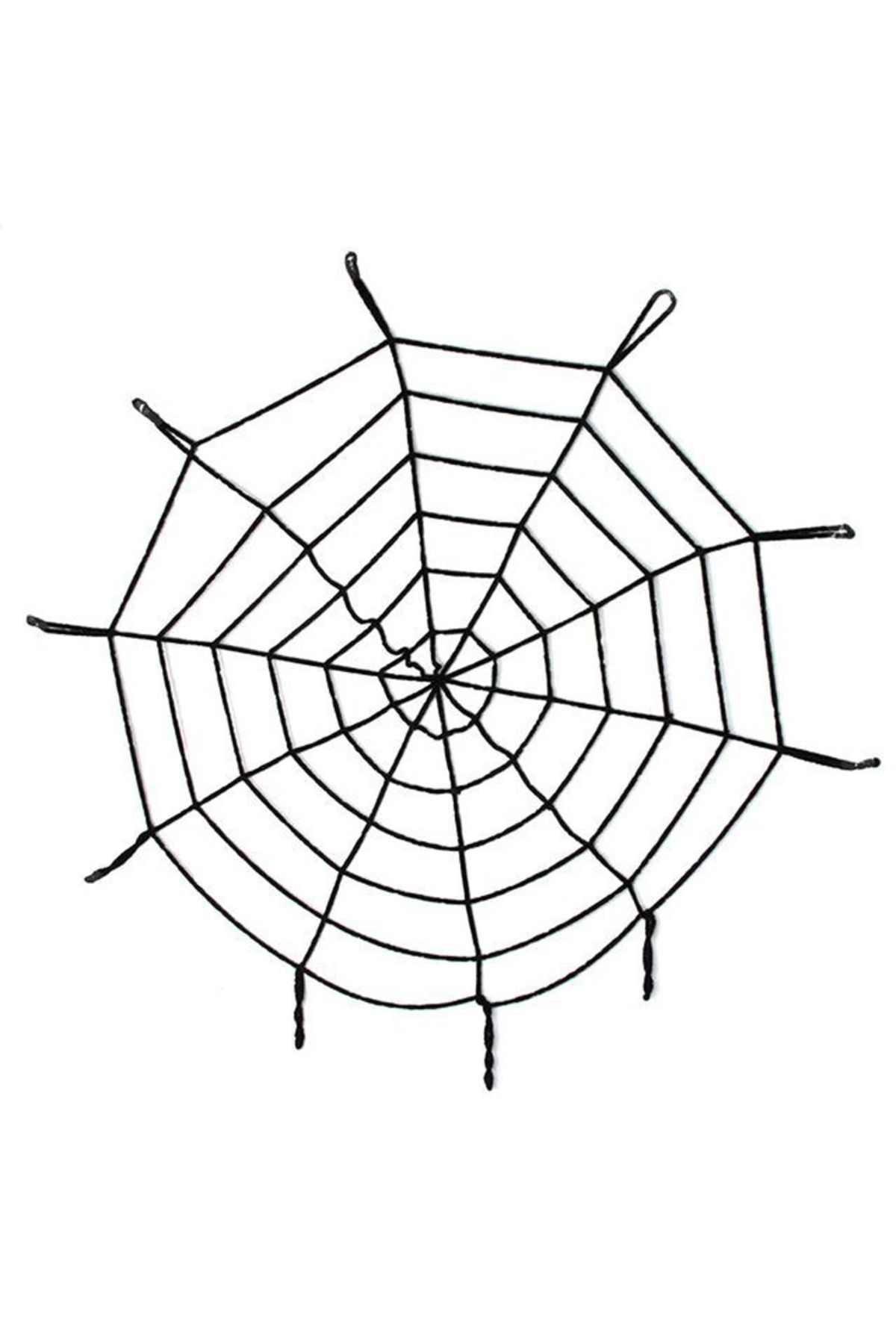 shopwave Halloween Cadılar Bayramı Örümcek Ağ Dekor Siyah 1.5 Metre