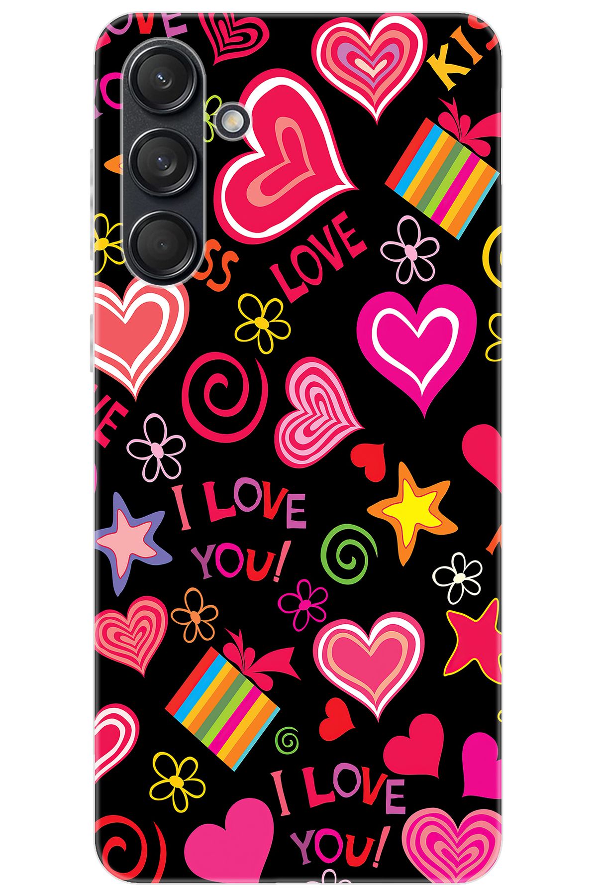 Ceppare Samsung Galaxy M55 (SM-M556B) Uyumlu Kılıf Desen Baskılı Silikon Kıss Love STK:265 CP-vrOnFnK