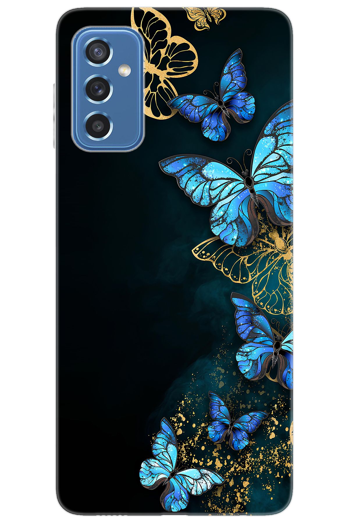 Ceppare Samsung Galaxy M52 (SM-M526B) Uyumlu Kılıf Desen Baskılı Silikon Kelebekler STK:721 CP-yDEAw7X
