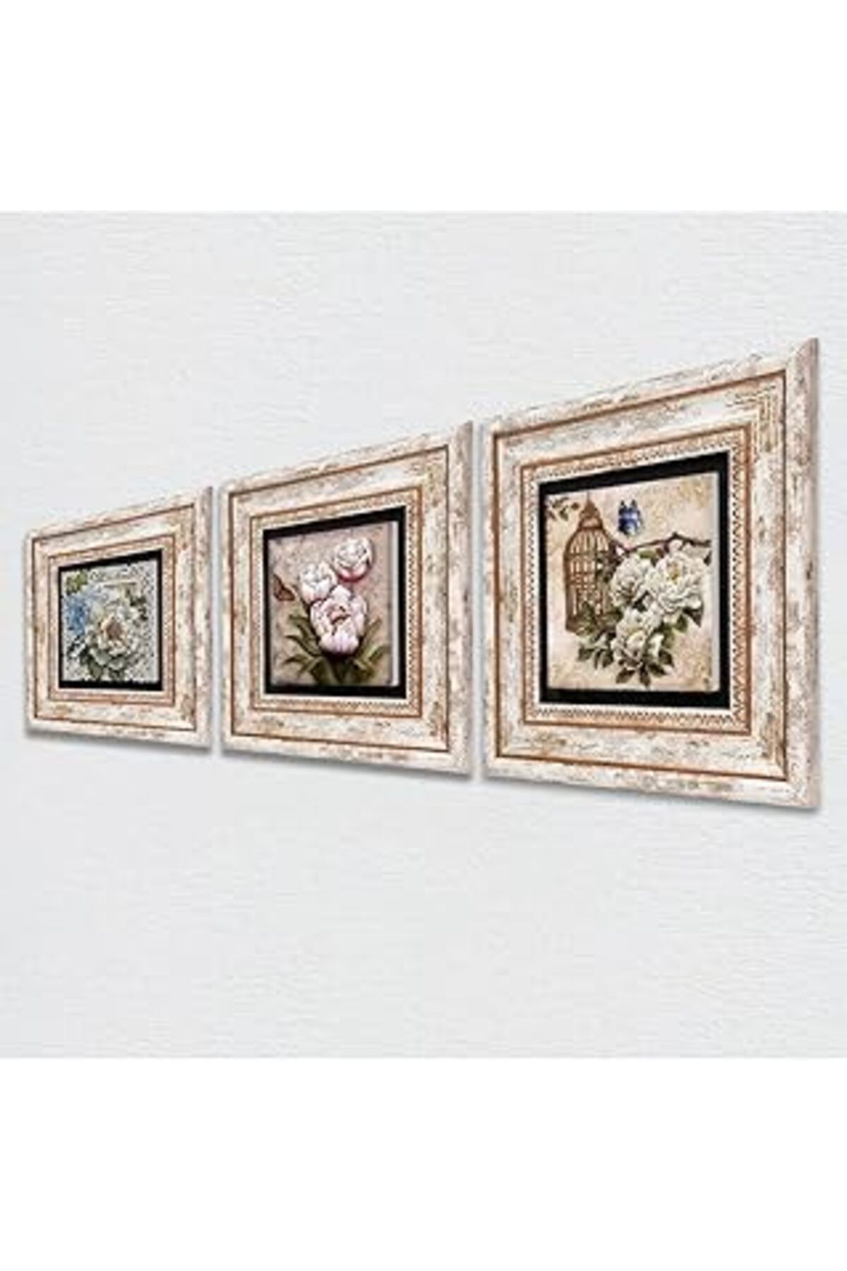 NETWORK ART Pinecone Kelebekli Çiçek Taş Duvar Tablosu - Çerçeveli Taş Tablo - Dekoratif Duvar Sanatı - Modern