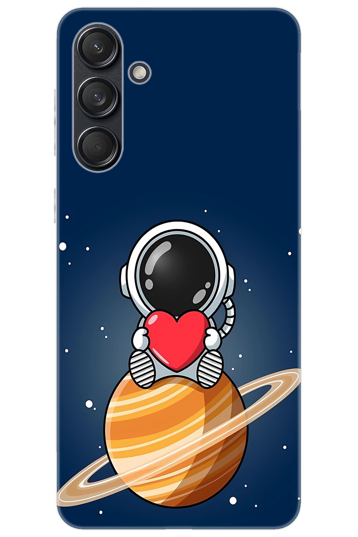 Ceppare Samsung Galaxy M55 (SM-M556B) Uyumlu Kılıf Desen Baskılı Silikon Astronot STK:697 CP-zDAeFTE