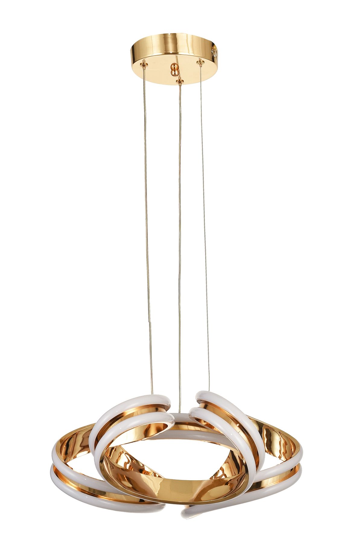 Avizemoda Salvo 35 cm Tekli Dimmer Kumandalı 3 Renk Ledli (Sarı-Beyaz-Gün Işığı) Modern Sarkıt Avize - Gold