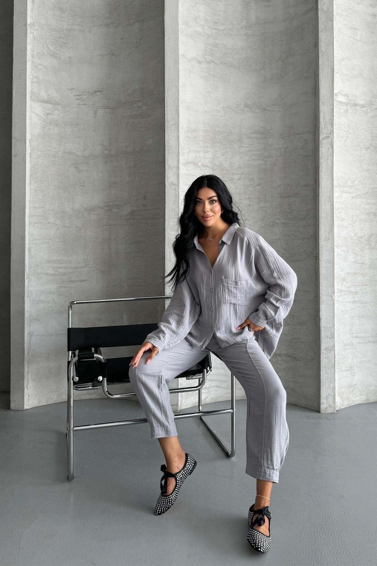 İstangül Butik Coastal Muse Müslin Kumaş Oversize İkili Takım