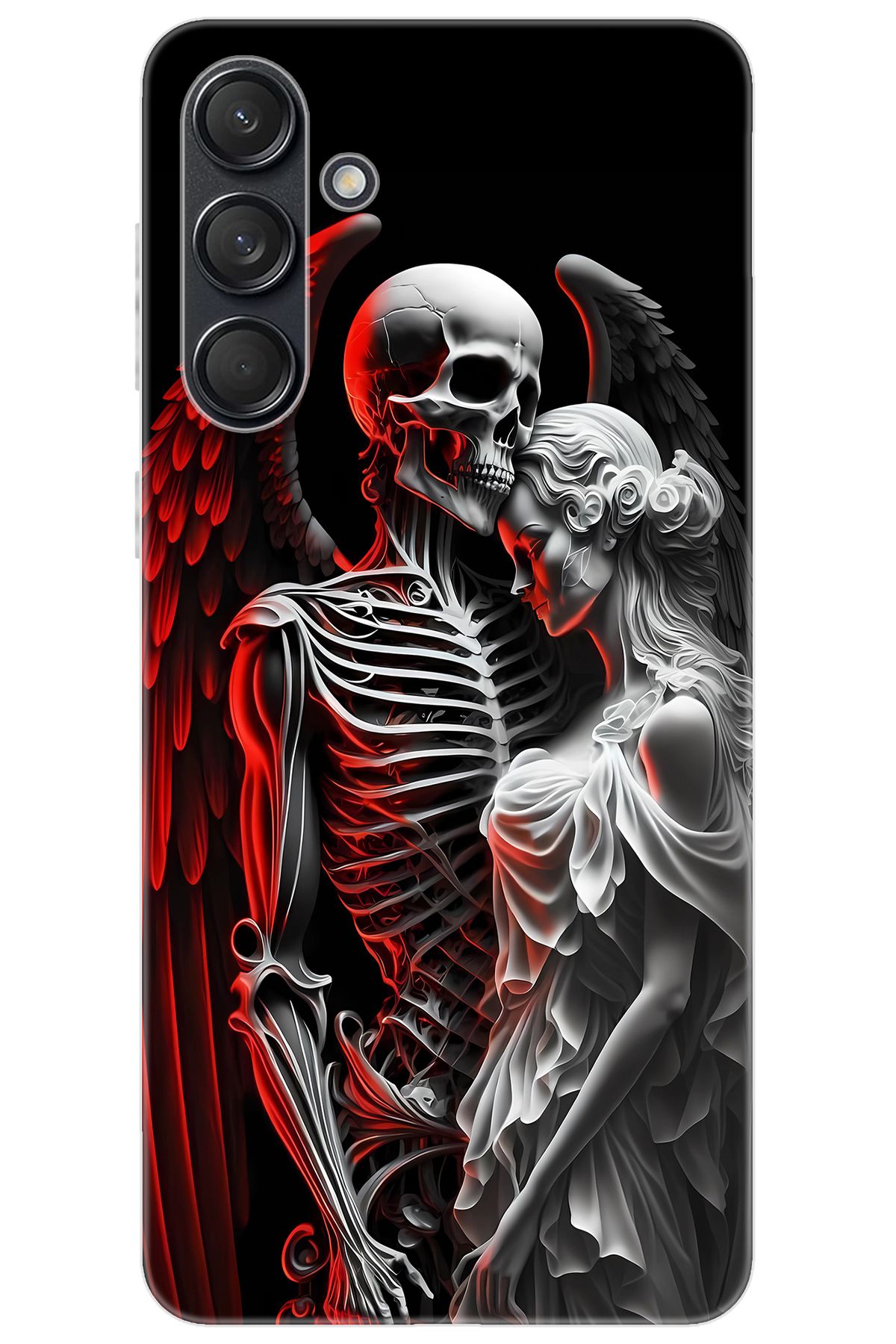 Ceppare Samsung Galaxy M55 (SM-M556B) Uyumlu Kılıf Desenli Silikon İskelet ve Melek Aşkı STK:644 CP-3h8mlEy