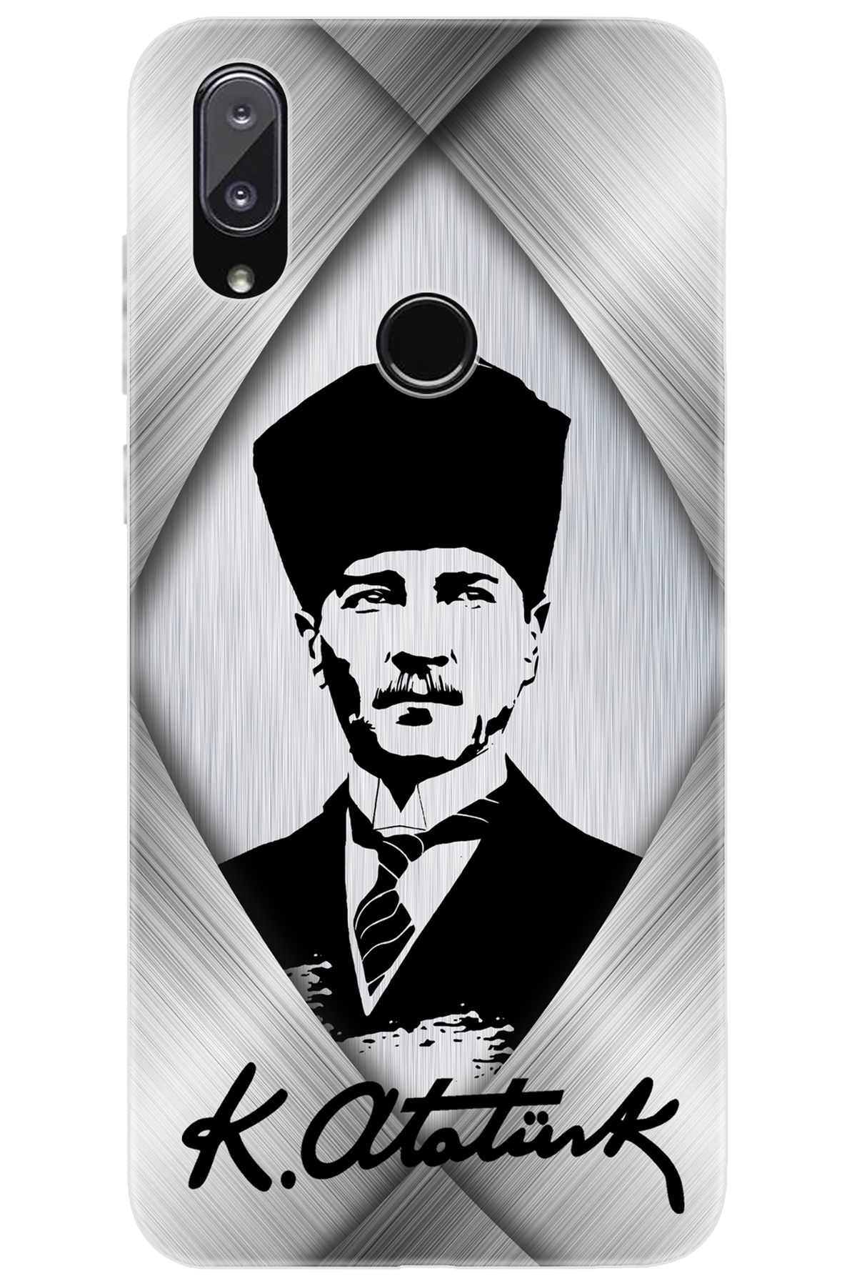 Vestel Venüs E5 Uyumlu Kılıf Desen Baskılı Silikon Atatürk Tasarım STK:402 CP-jbb9iQI