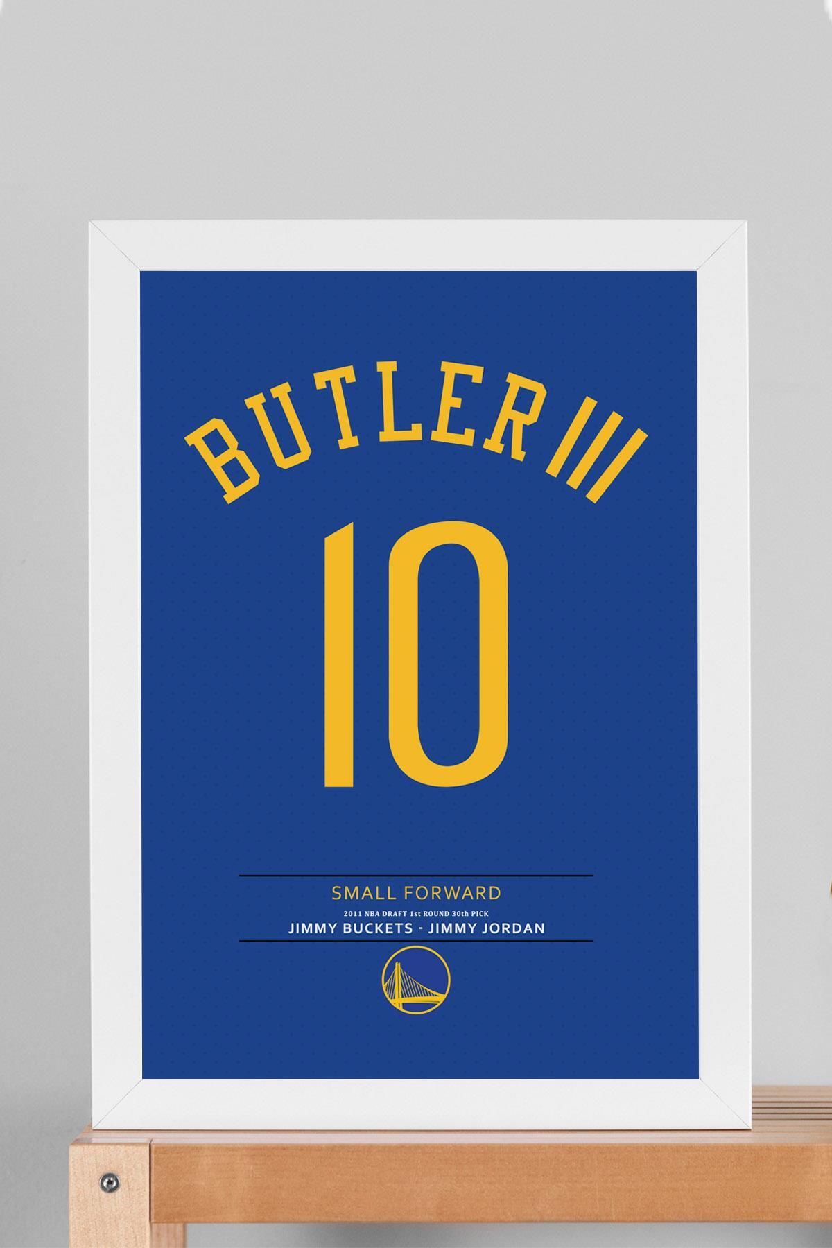Saturn Jimmy Butler Forma Çerçeveli Tablo - NBA Golden State Warriors Jersey
