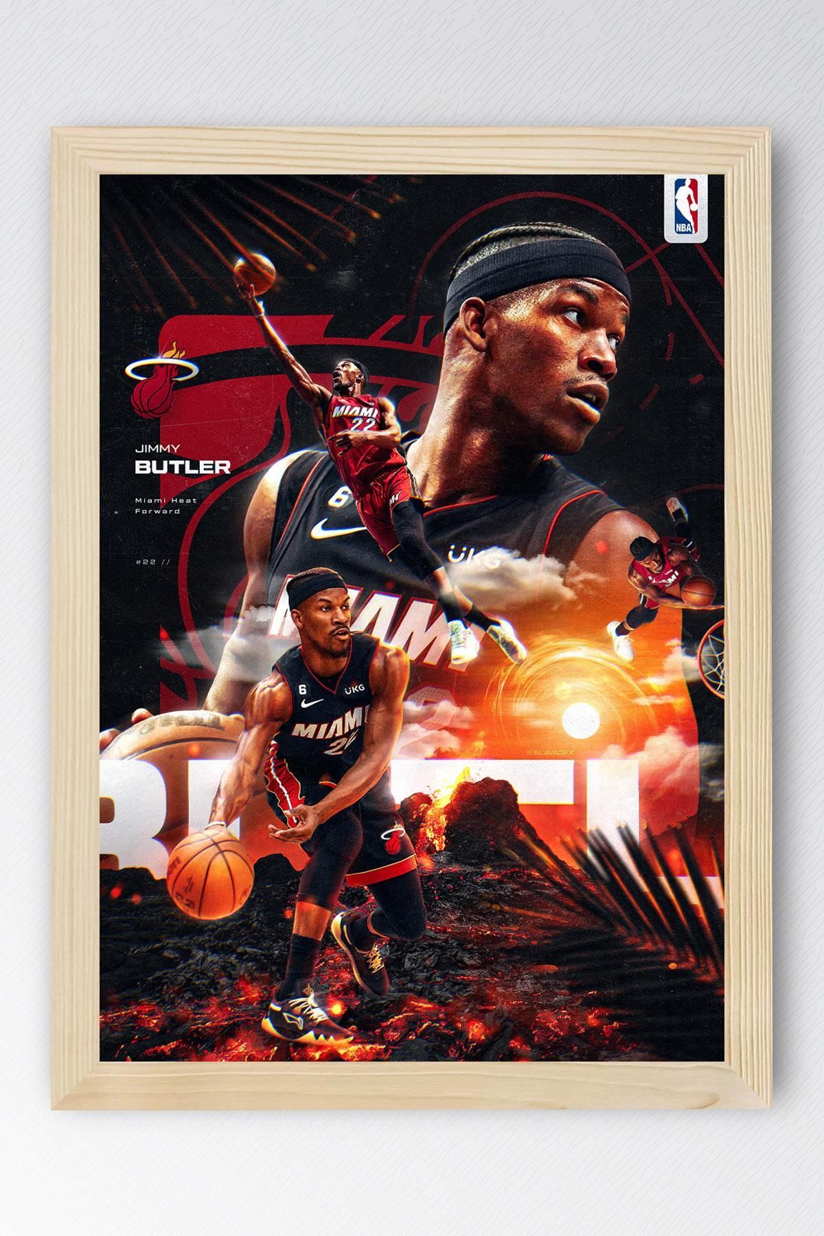 Saturn Jimmy Butler Çerçeveli Tablo - Miami Heat NBA Posteri Tablo