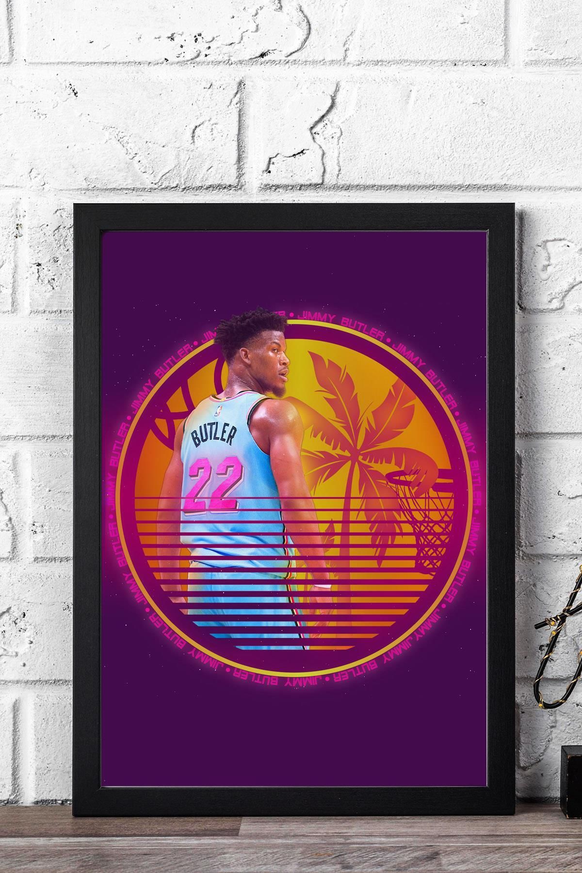 Saturn Jimmy Butler Çerçeveli Tablo - Basketbol NBA Posteri Tablo