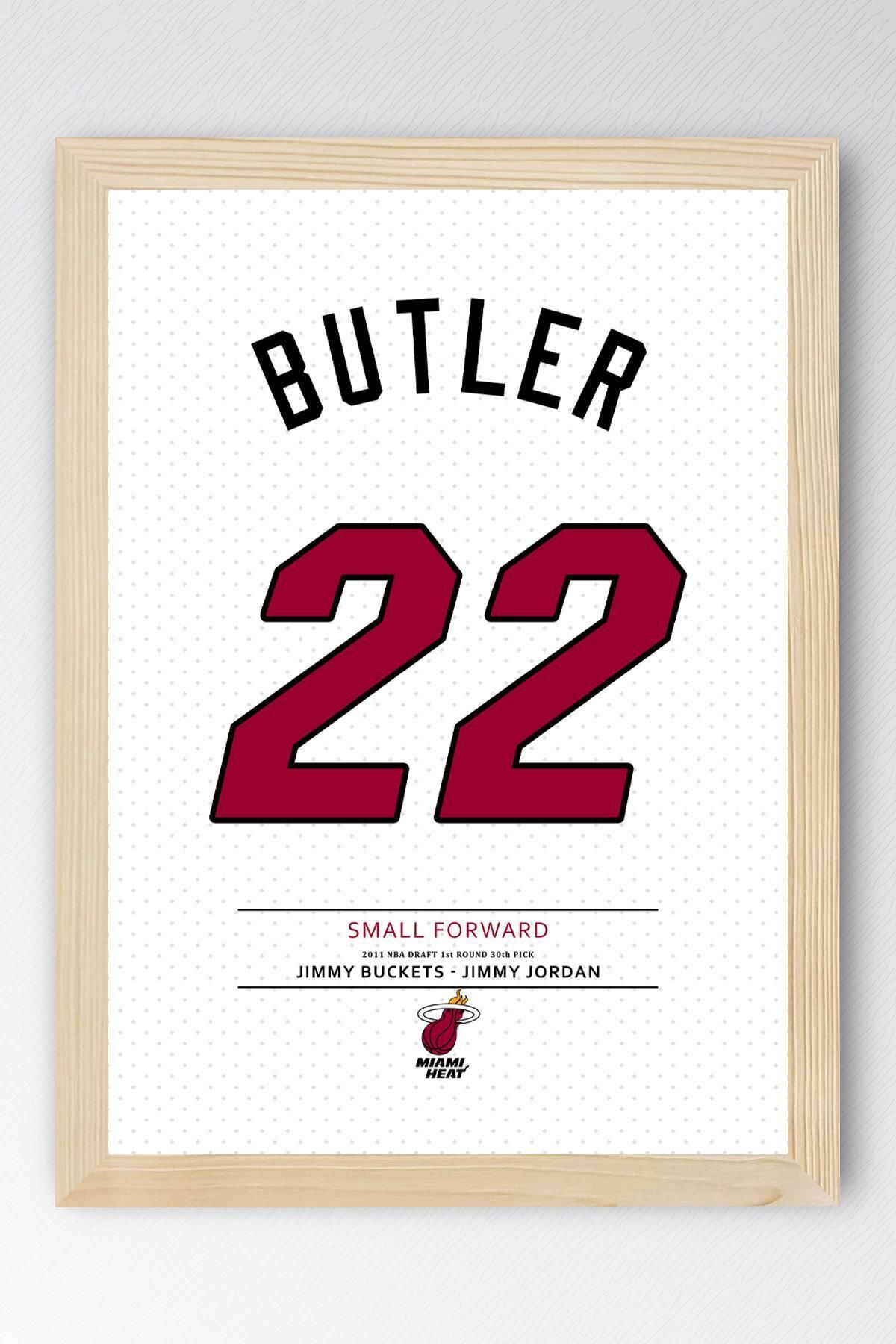 Saturn Jimmy Butler Forma Çerçeveli Tablo - NBA Miami Heat Jersey