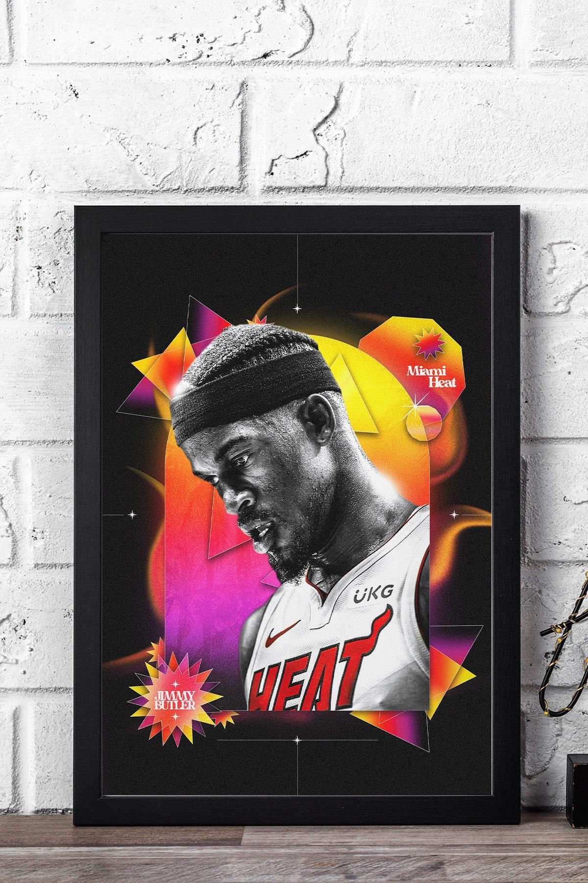 Saturn Jimmy Butler Çerçeveli Tablo - Miami Heat NBA Posteri Tablo