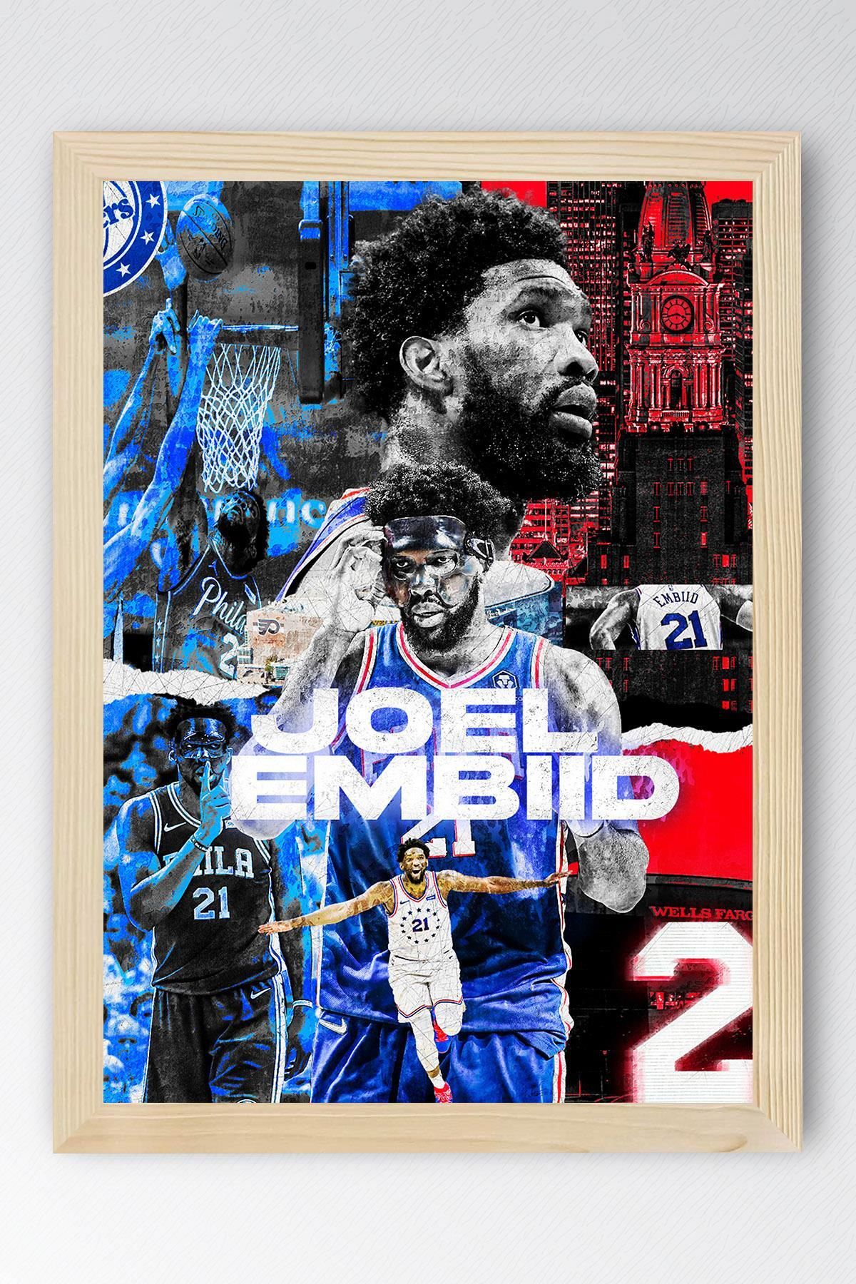 Saturn Joel Embiid Çerçeveli Tablo - Basketbol NBA Posteri Tablo