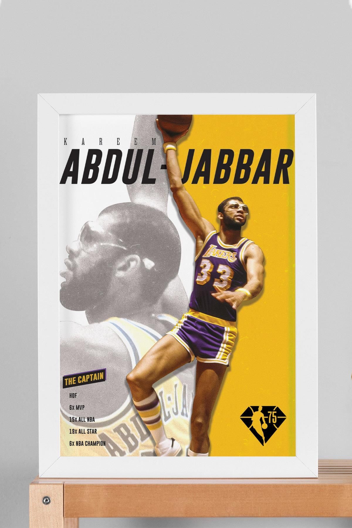 Saturn Kareem Abdul Jabbar Çerçeveli Tablo - Basketbol NBA Posteri Tablo