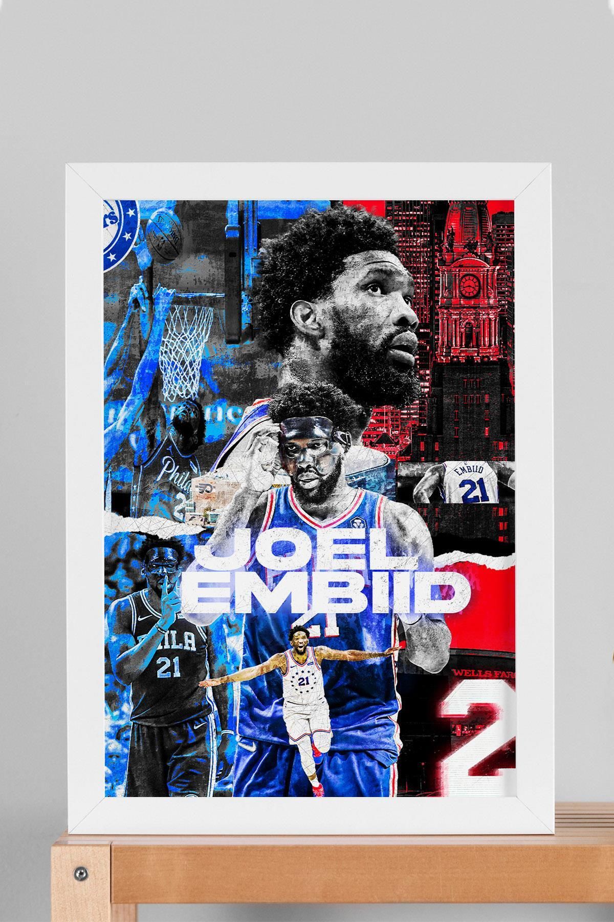 Saturn Joel Embiid Çerçeveli Tablo - Basketbol NBA Posteri Tablo