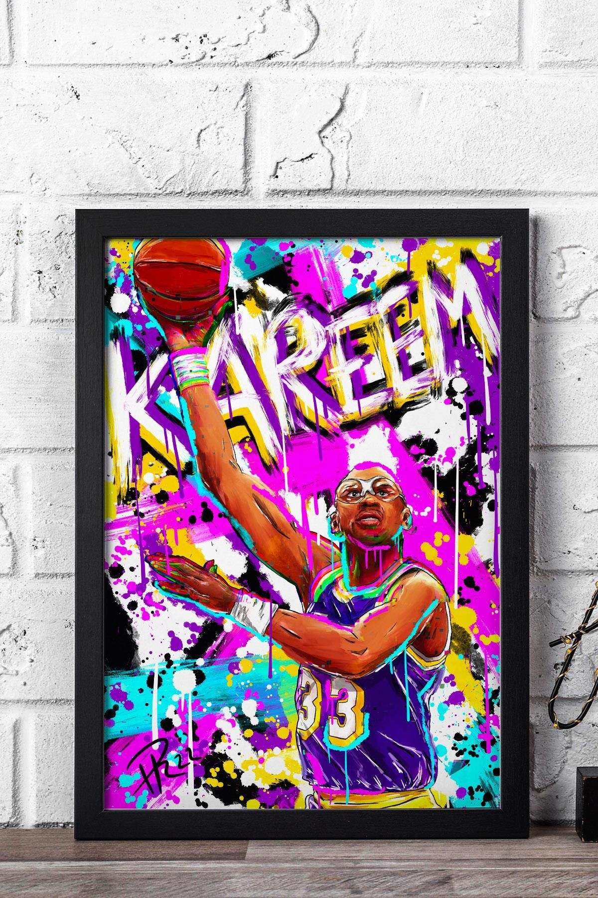 Saturn Kareem Abdul Jabbar Çerçeveli Tablo - Basketbol NBA Posteri Tablo