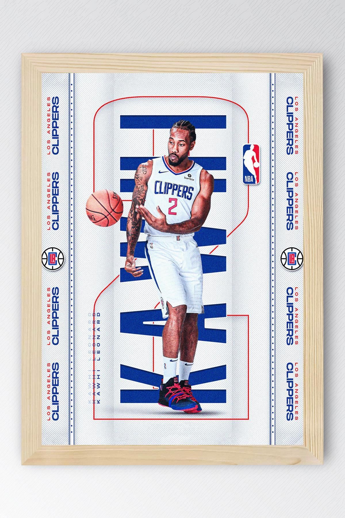 Saturn Kawhi Leonard Çerçeveli Tablo - Los Angeles Clippers NBA Posteri Tablo