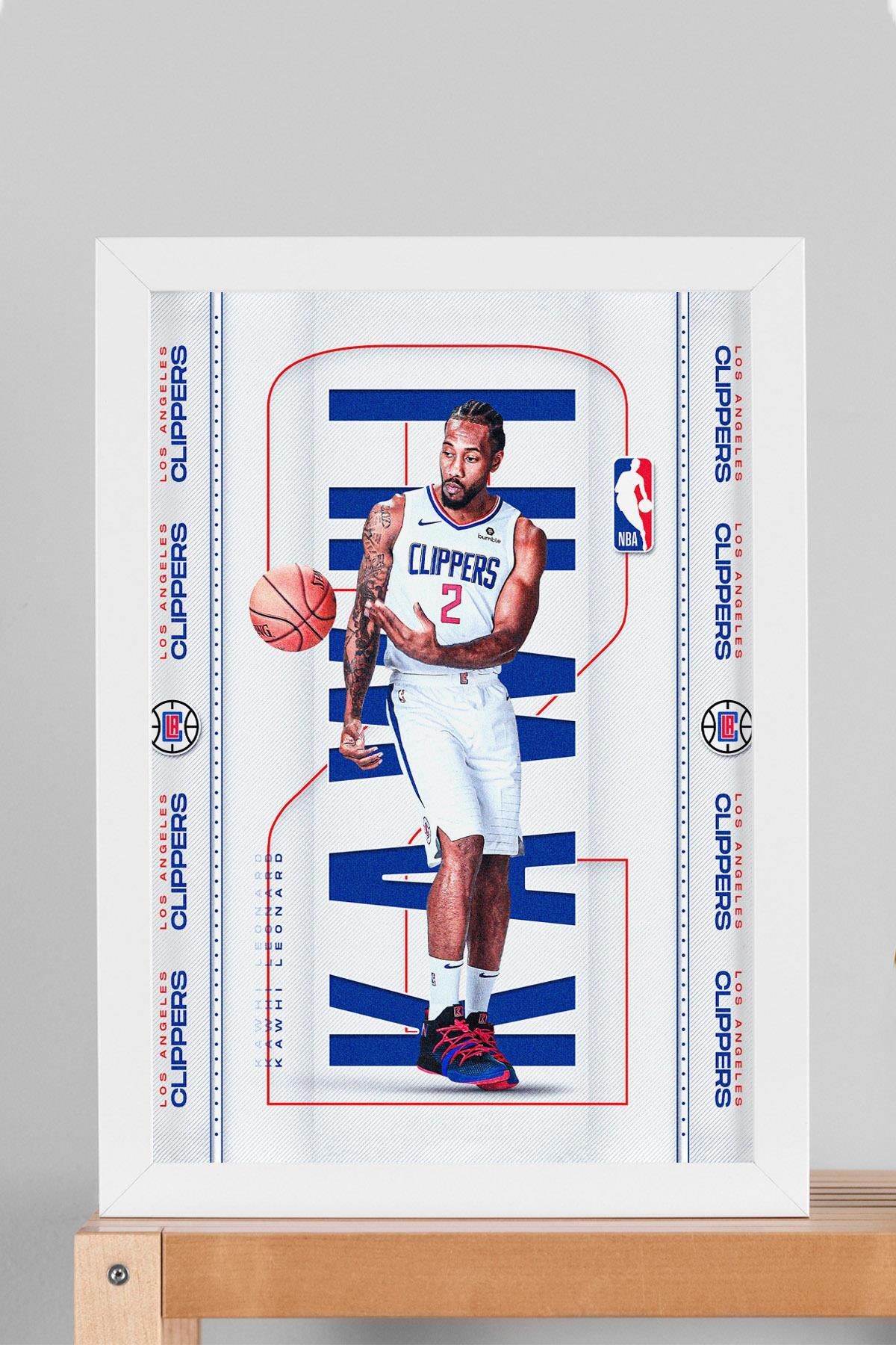 Saturn Kawhi Leonard Çerçeveli Tablo - Los Angeles Clippers NBA Posteri Tablo