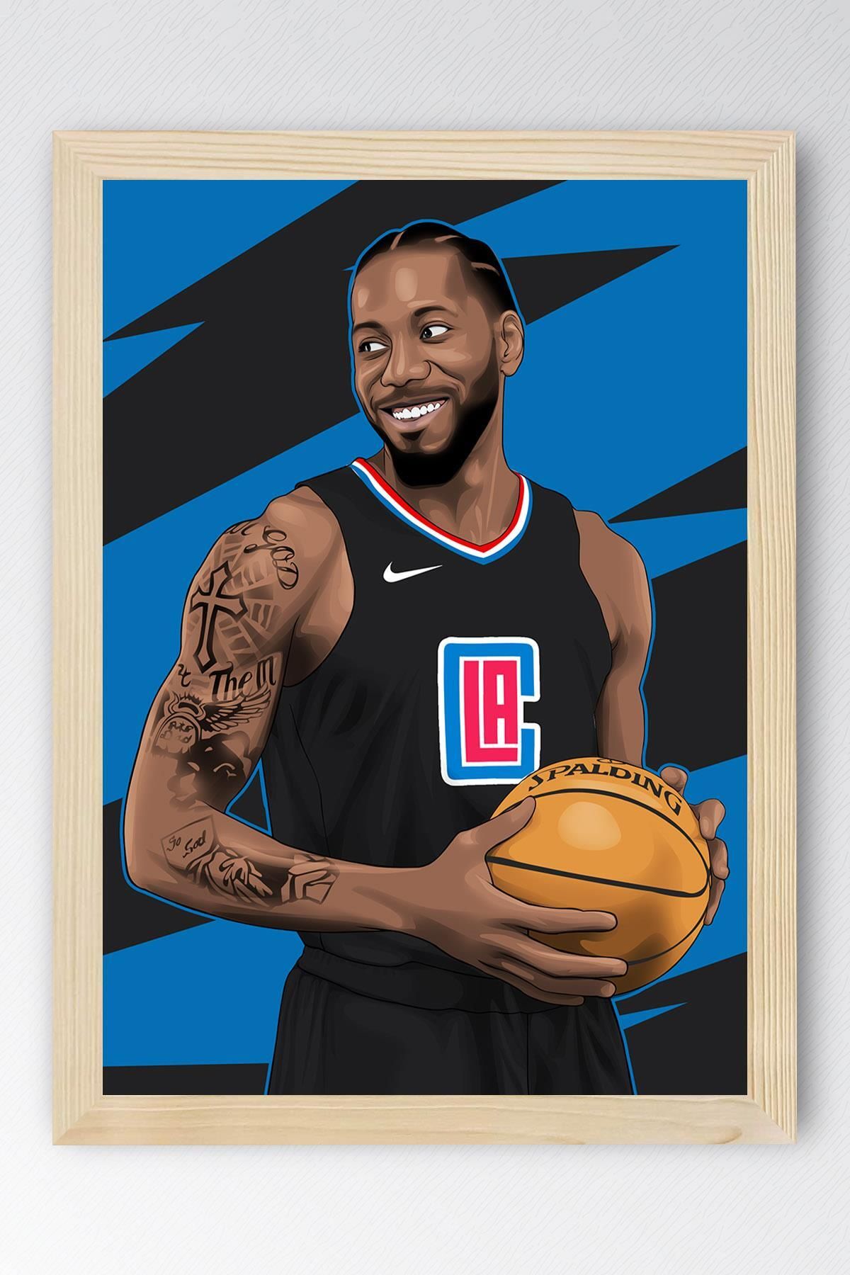 Saturn Kawhi Leonard Çerçeveli Tablo - Basketbol NBA Posteri Tablo