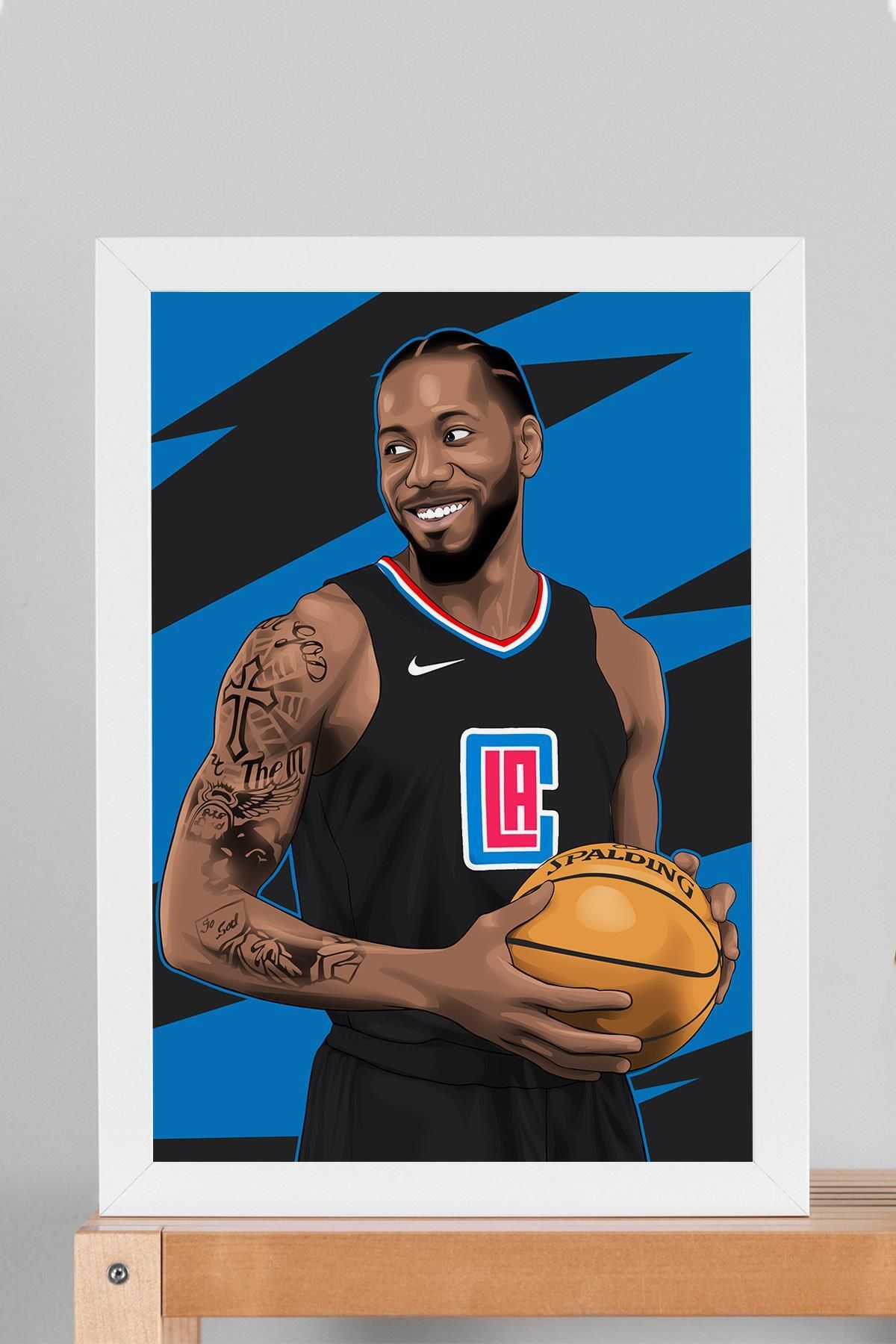 Saturn Kawhi Leonard Çerçeveli Tablo - Basketbol NBA Posteri Tablo