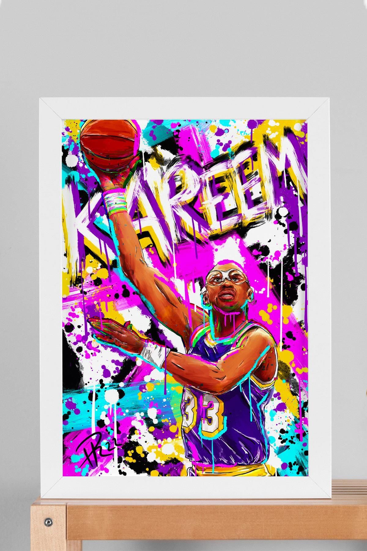 Saturn Kareem Abdul Jabbar Çerçeveli Tablo - Basketbol NBA Posteri Tablo