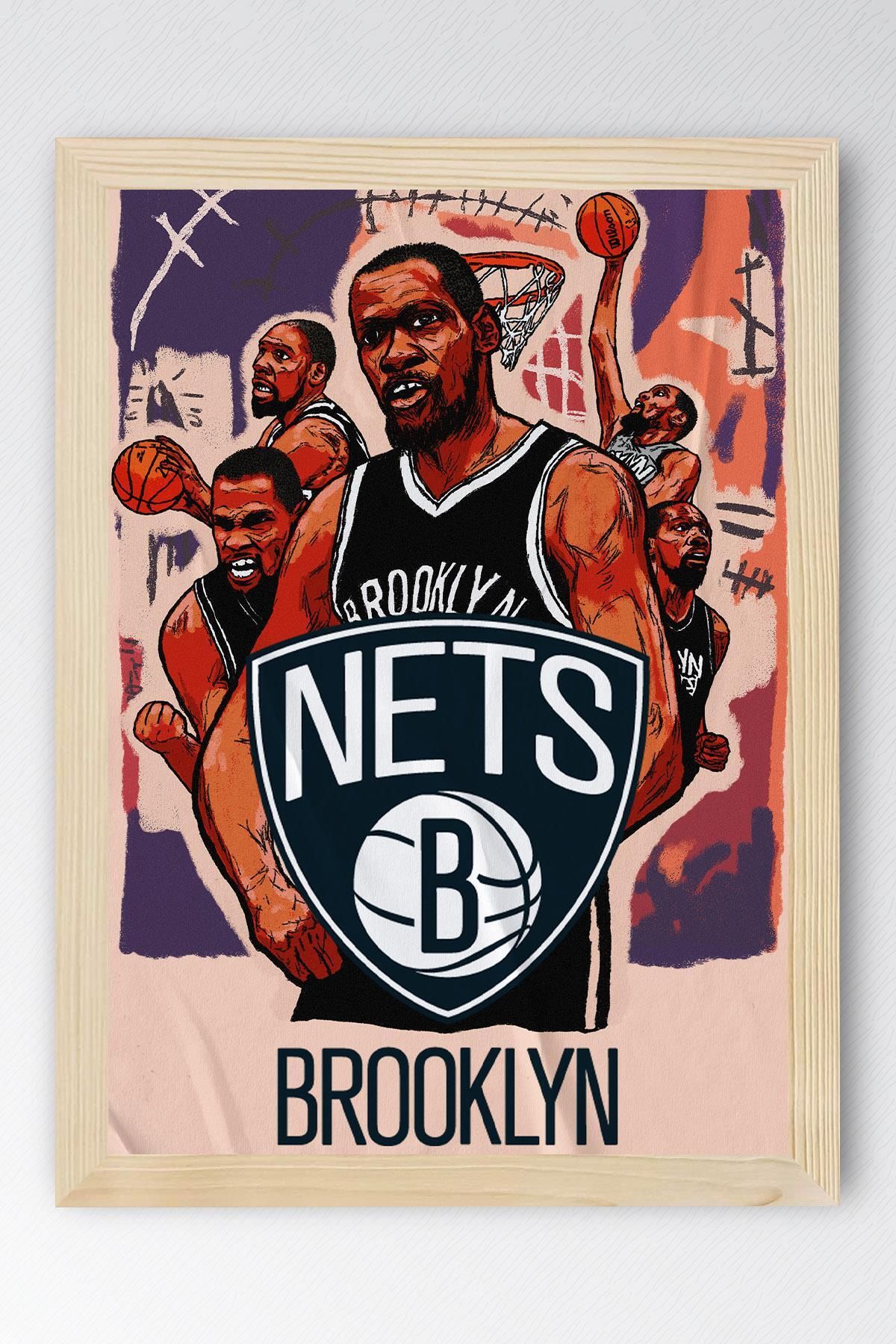 Saturn Kevin Durant Çerçeveli Tablo - Basketbol NBA Posteri Tablo