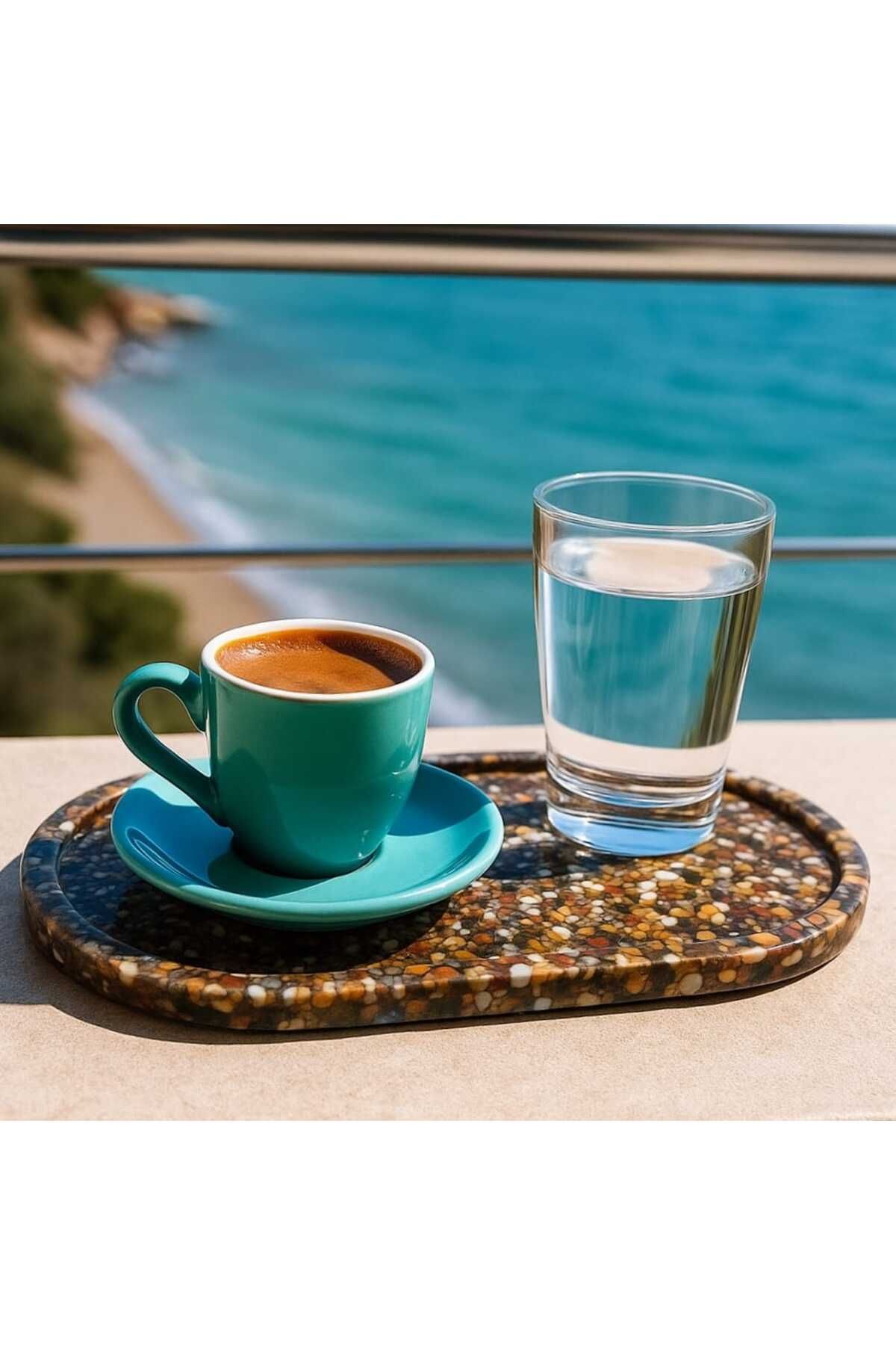 decors by stone since 2020 Doğal Çakıl Taş Epoksi Sunum Tepsisi, Çok Amaçlı Organizer, Düzenleyici