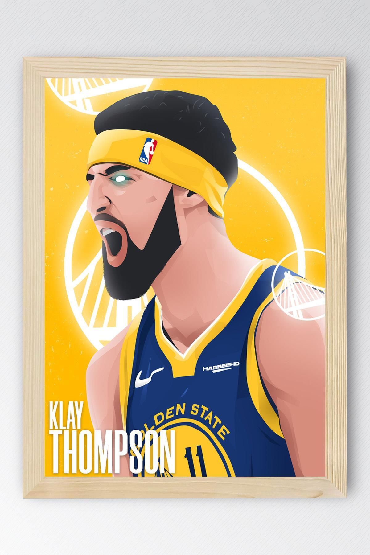 Saturn Klay Thompson Çerçeveli Tablo - Basketbol NBA Posteri Tablo