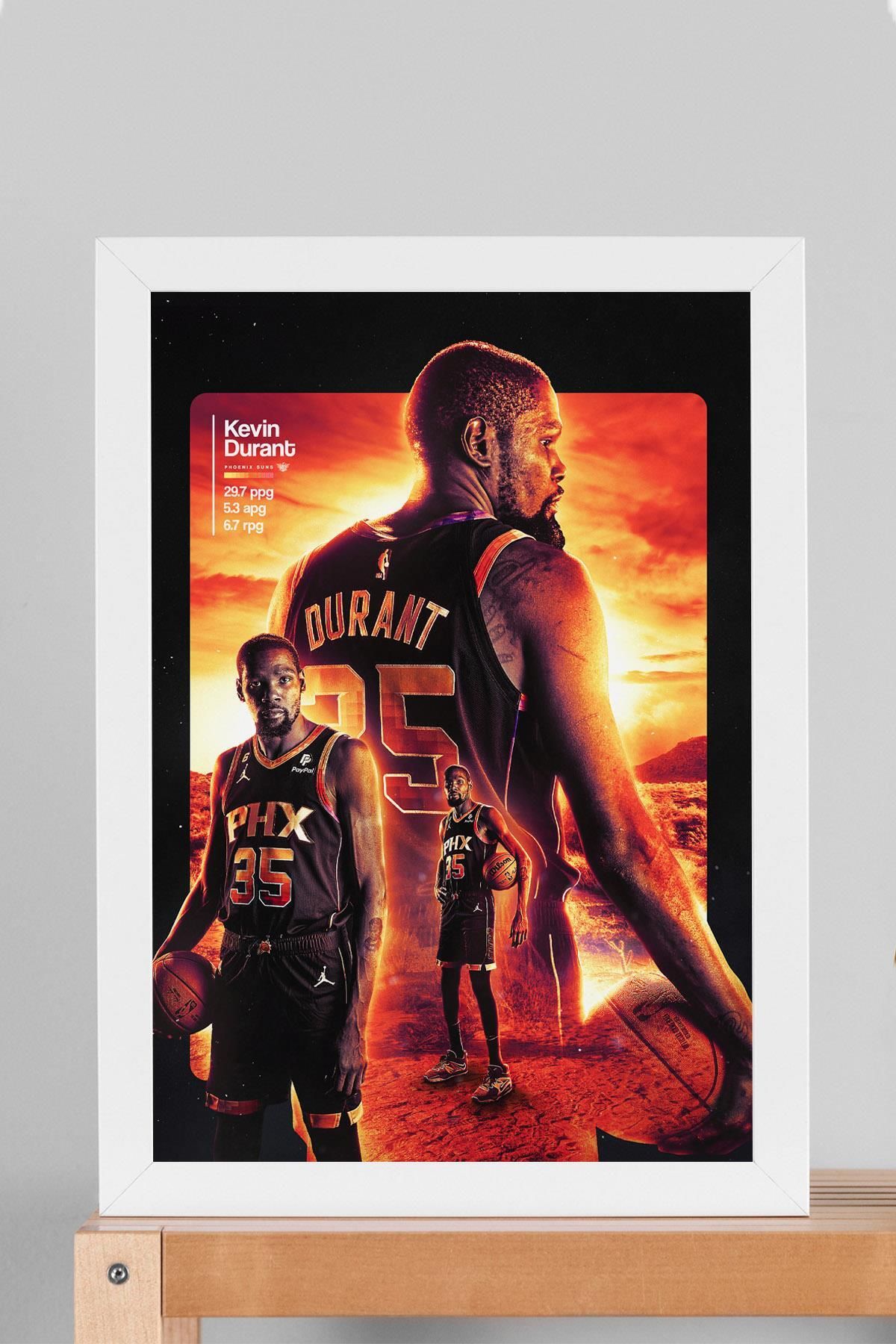 Saturn Kevin Durant Çerçeveli Tablo - Basketbol NBA Posteri Tablo