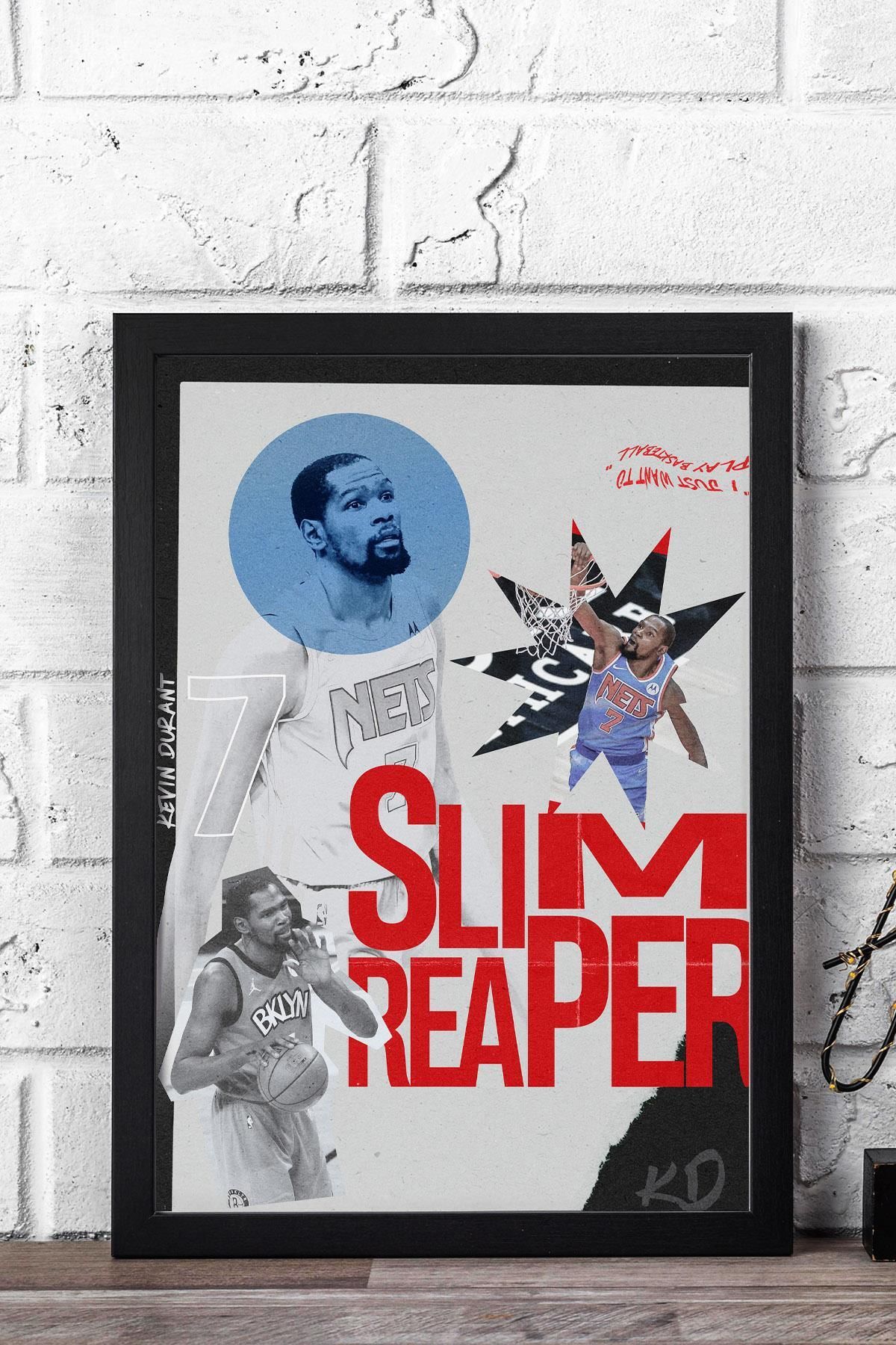 Saturn Kevin Durant Çerçeveli Tablo - Basketbol NBA Posteri Tablo