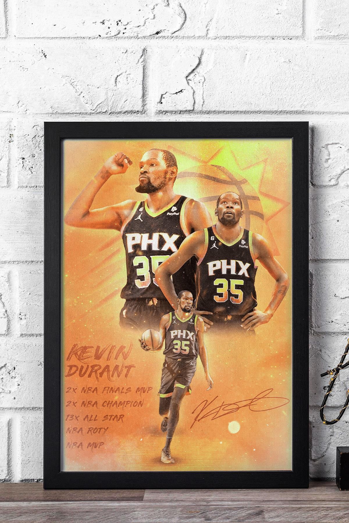 Saturn Kevin Durant Çerçeveli Tablo - Basketbol NBA Posteri Tablo