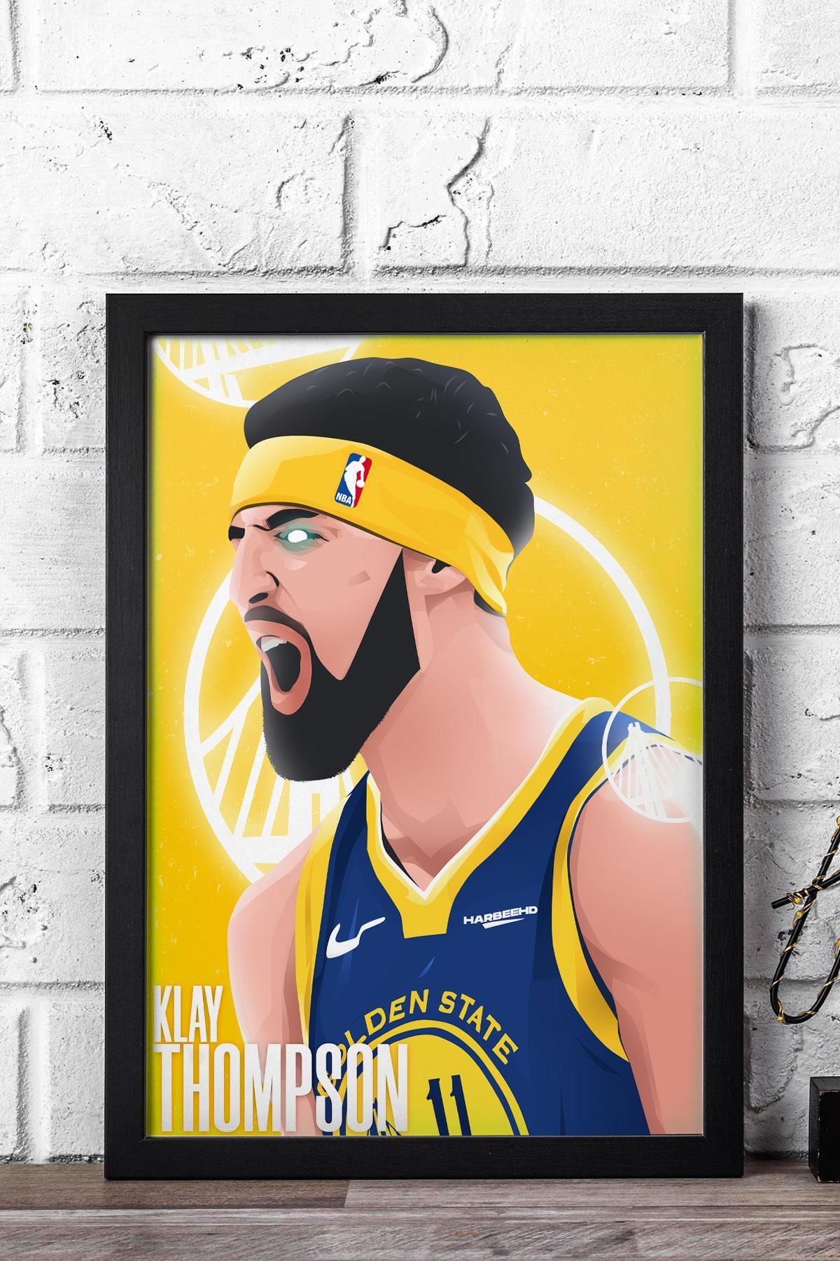 Saturn Klay Thompson Çerçeveli Tablo - Basketbol NBA Posteri Tablo