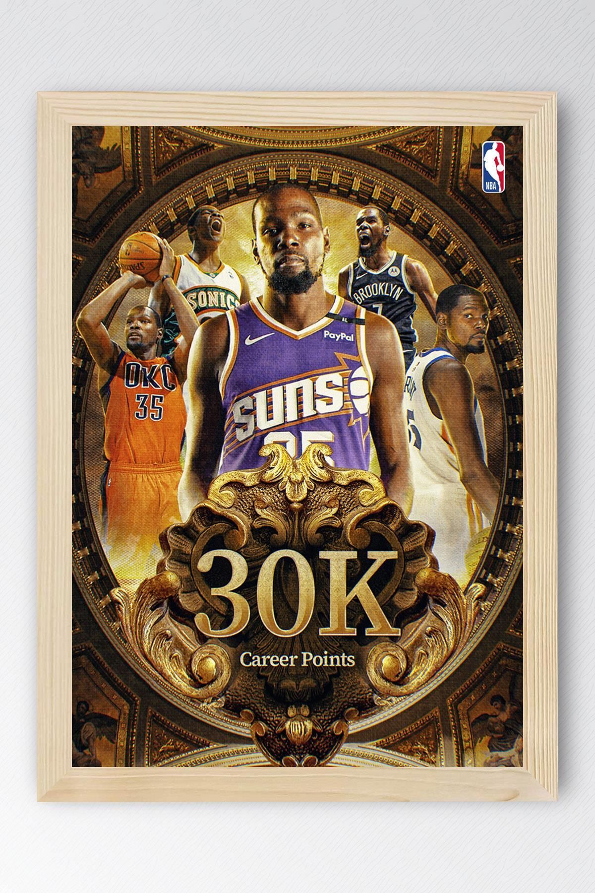 Saturn Kevin Durant Çerçeveli Tablo - Basketbol NBA Posteri Tablo
