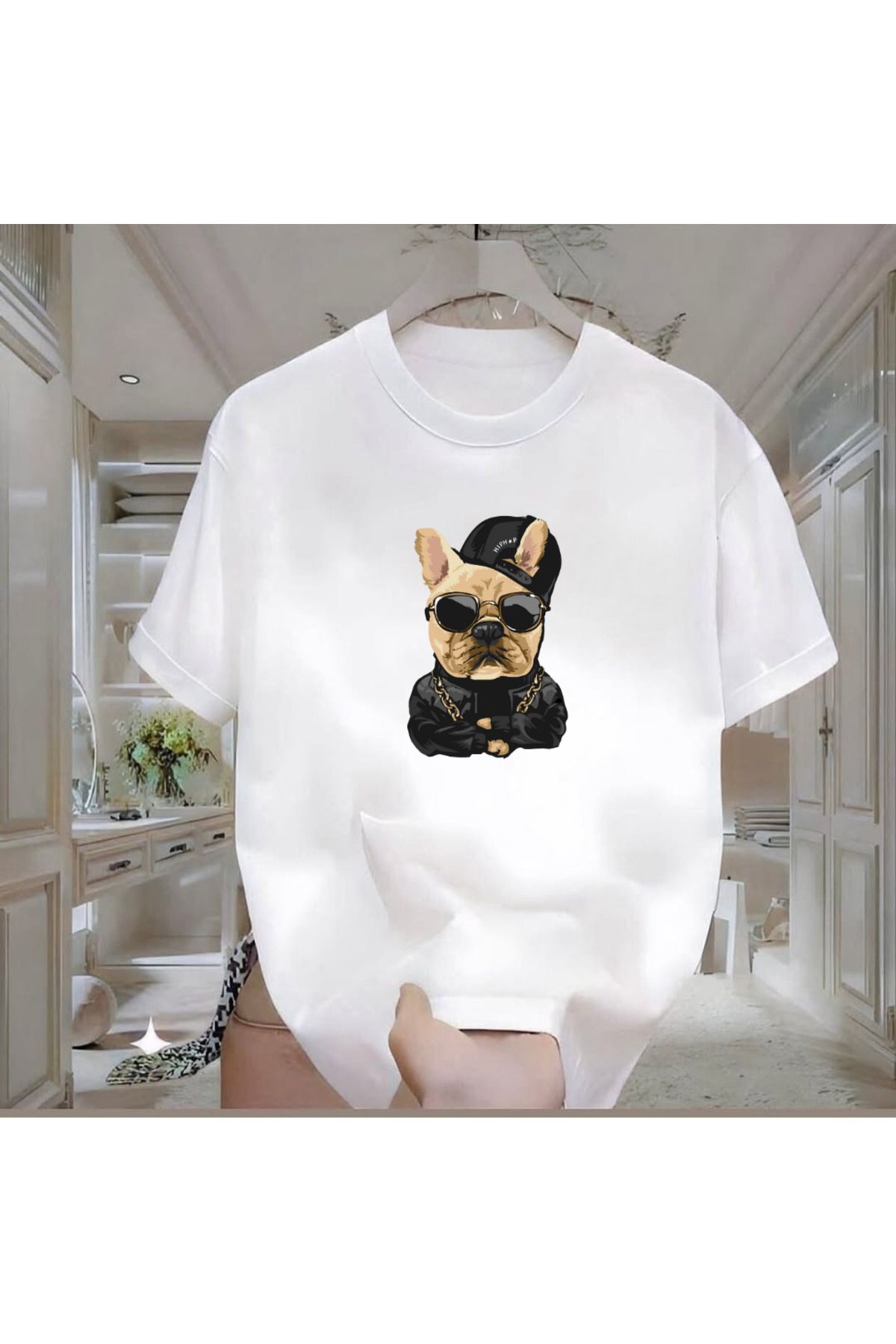 Rovell Dog Baskılı Beyaz Regular Erkek Tshirt