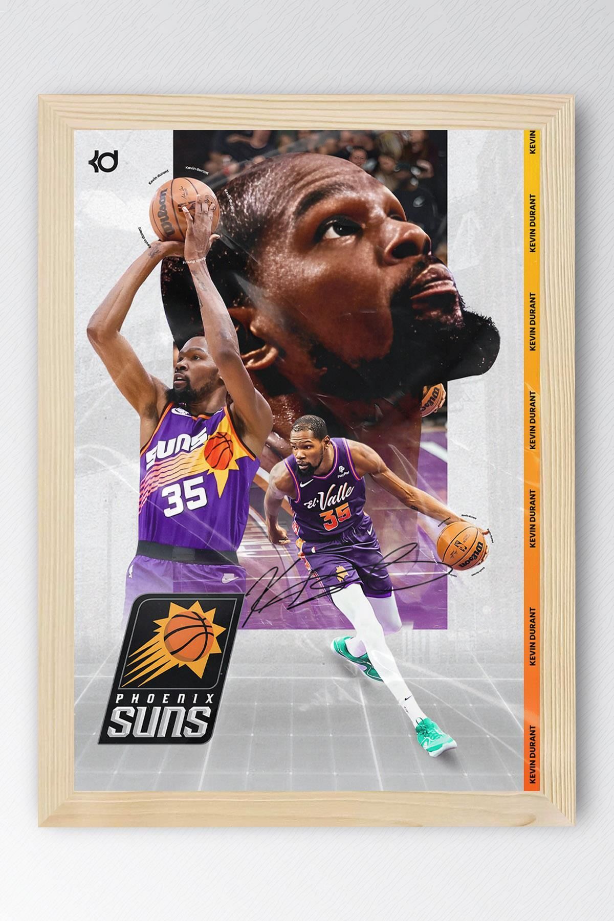 Saturn Kevin Durant Çerçeveli Tablo - Basketbol NBA Posteri Tablo