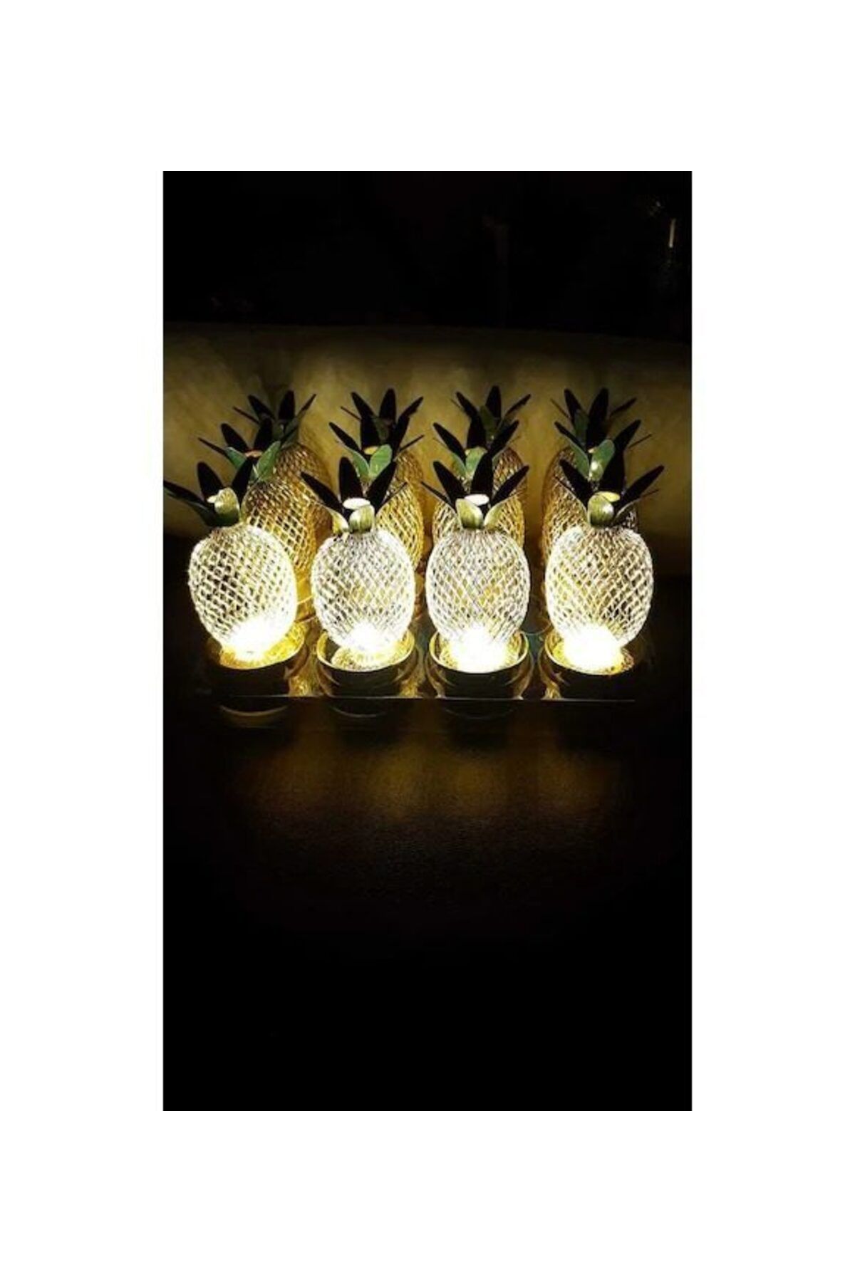 Zayla Hediyelik Led Ananas Metal 3 Adet ()