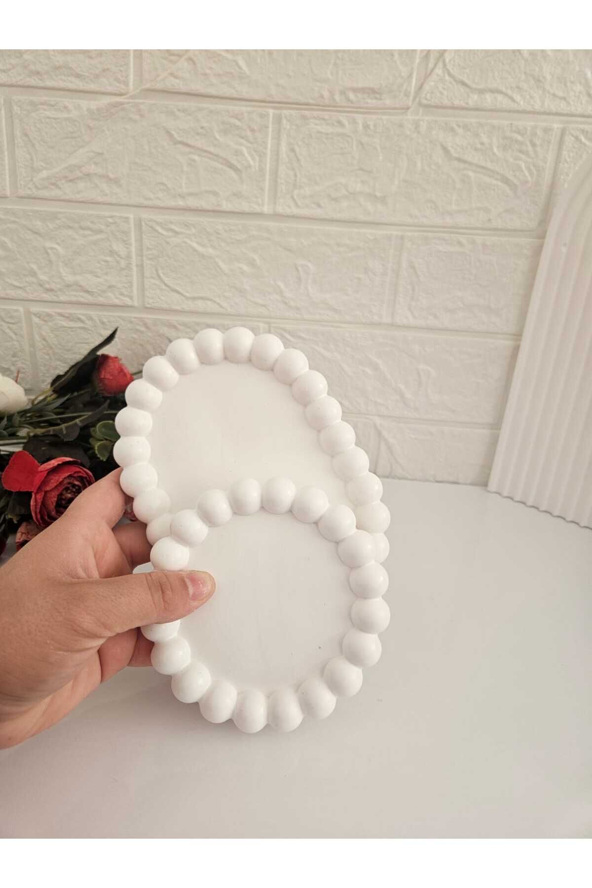 Songülün hobi dünyası merhaba 2 li boncuk takı tabağı oval -yuvarlak