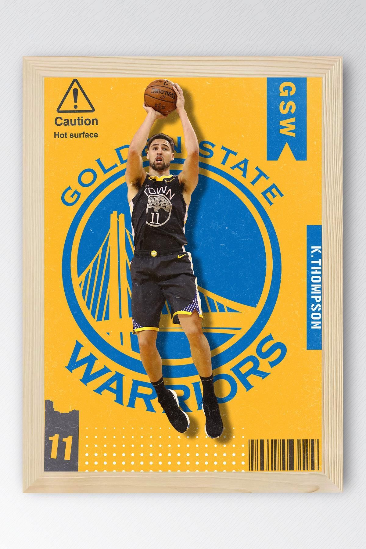 Saturn Klay Thompson Çerçeveli Tablo - Golden State Warriors NBA Posteri Tablo