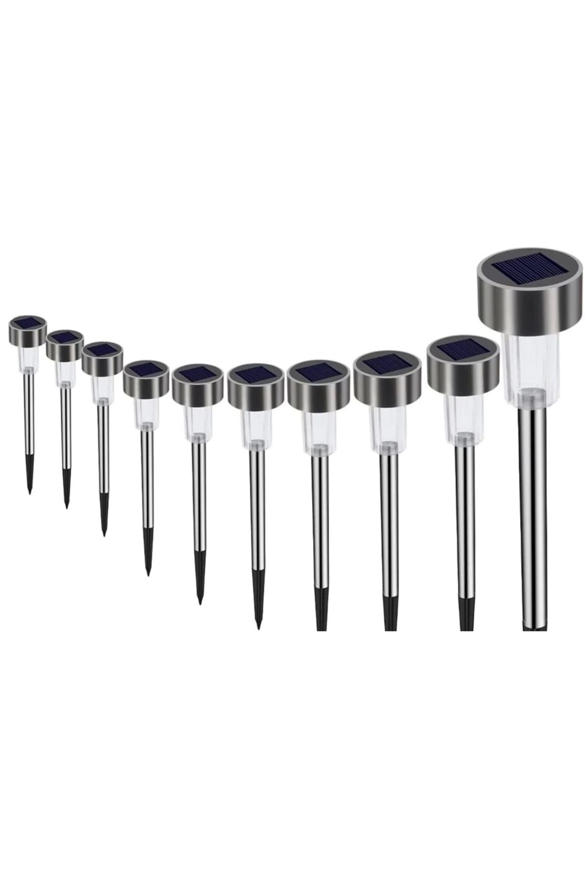shopwave Metal Gövdeli Solar Bahçe Lambası 10 lu Paket