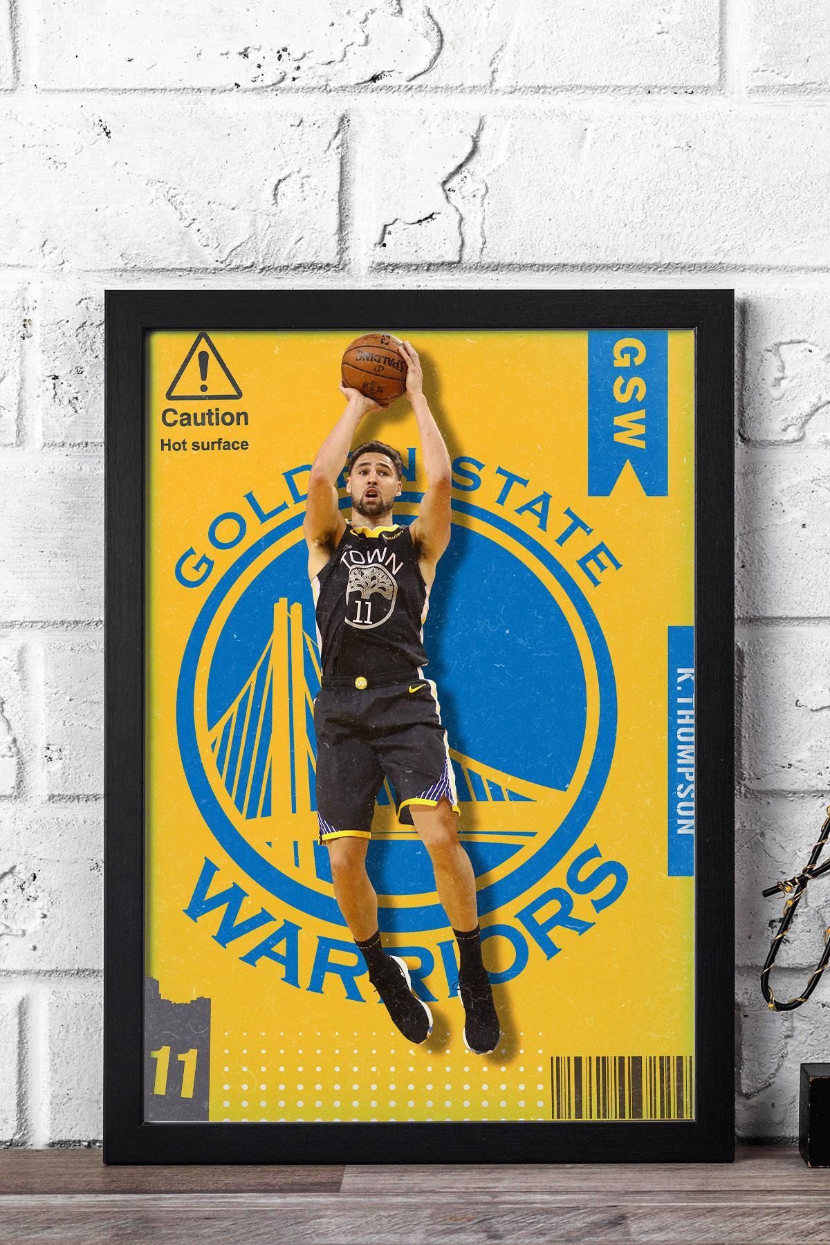 Saturn Klay Thompson Çerçeveli Tablo - Golden State Warriors NBA Posteri Tablo