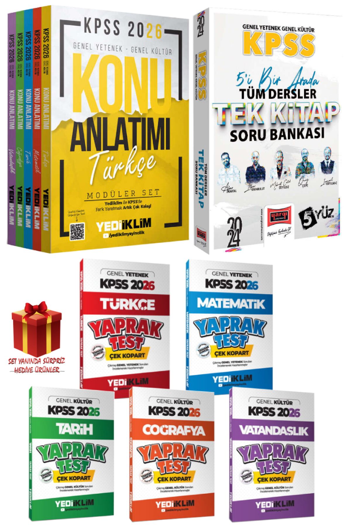 Yediiklim Yayınları 2026 Yediiklim KPSS GYGK Konu Anlatım Modüler Set+Yargı GYGK Soru Bankası+Yaprak Test Seti