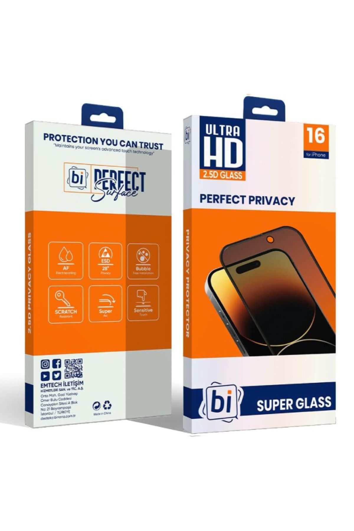 BİNANO Binano 2.5D Super Glass iPhone 16 Hayalet Cam Ekran Koruyucu