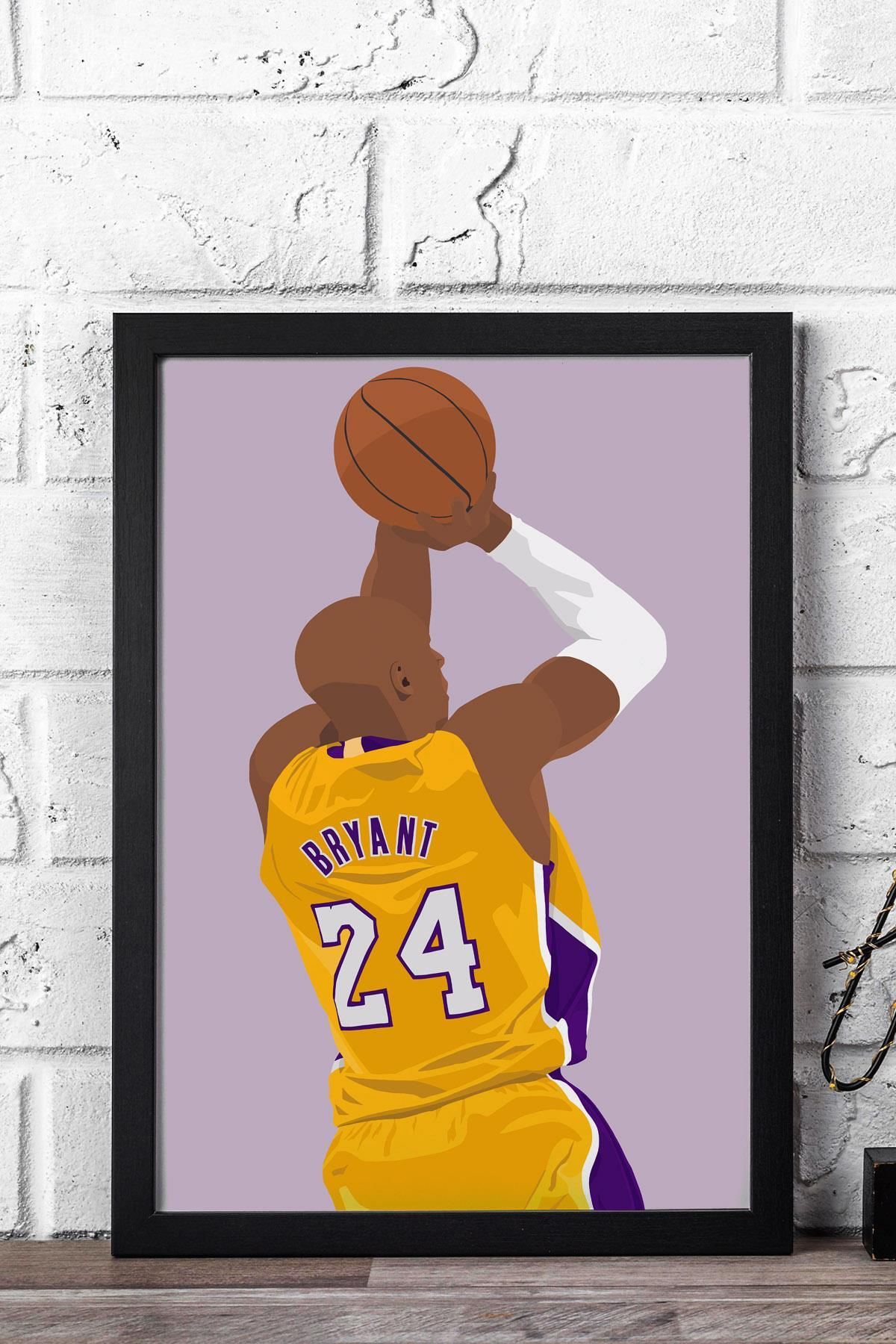 Saturn Kobe Bryant Çerçeveli Tablo - Basketbol NBA Posteri Tablo
