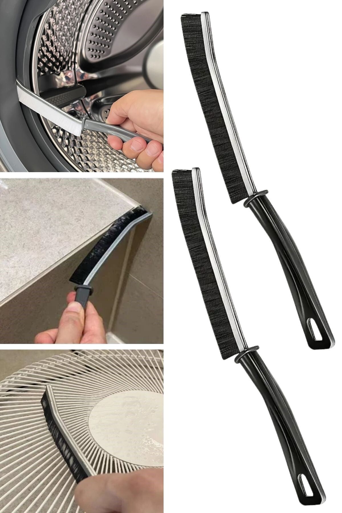 yenitoptan 2li Çok Amaçlı Multi Ince Temizlik Fırçası Derz Arası Banyo Mutfak Lavabo Detay Temizleme Fı