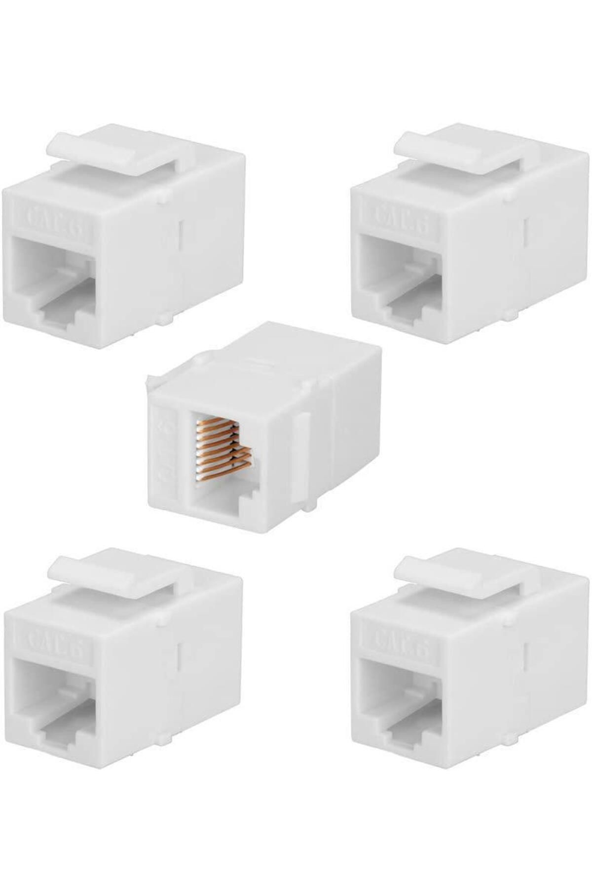 Mykablo RJ45 Dişi - Dişi Cat. 6 Keystone Jack - Beyaz