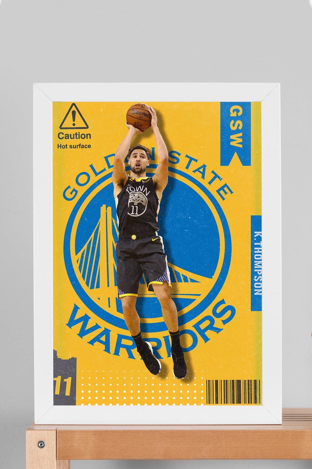 Saturn Klay Thompson Çerçeveli Tablo - Golden State Warriors NBA Posteri Tablo