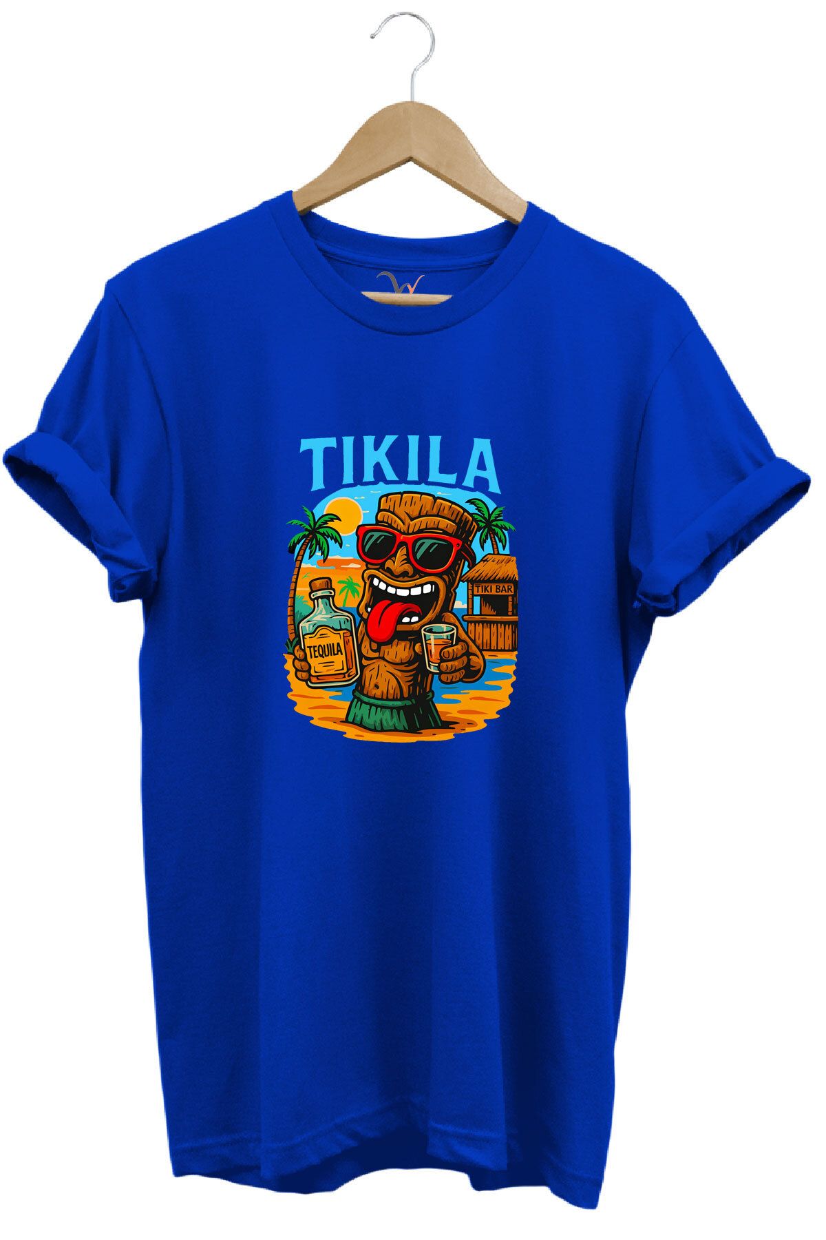 WİDİ Summer Yazlık Tekila Yazı Baskılı %100 Pamuk Regular Fit Premium T-Shirt