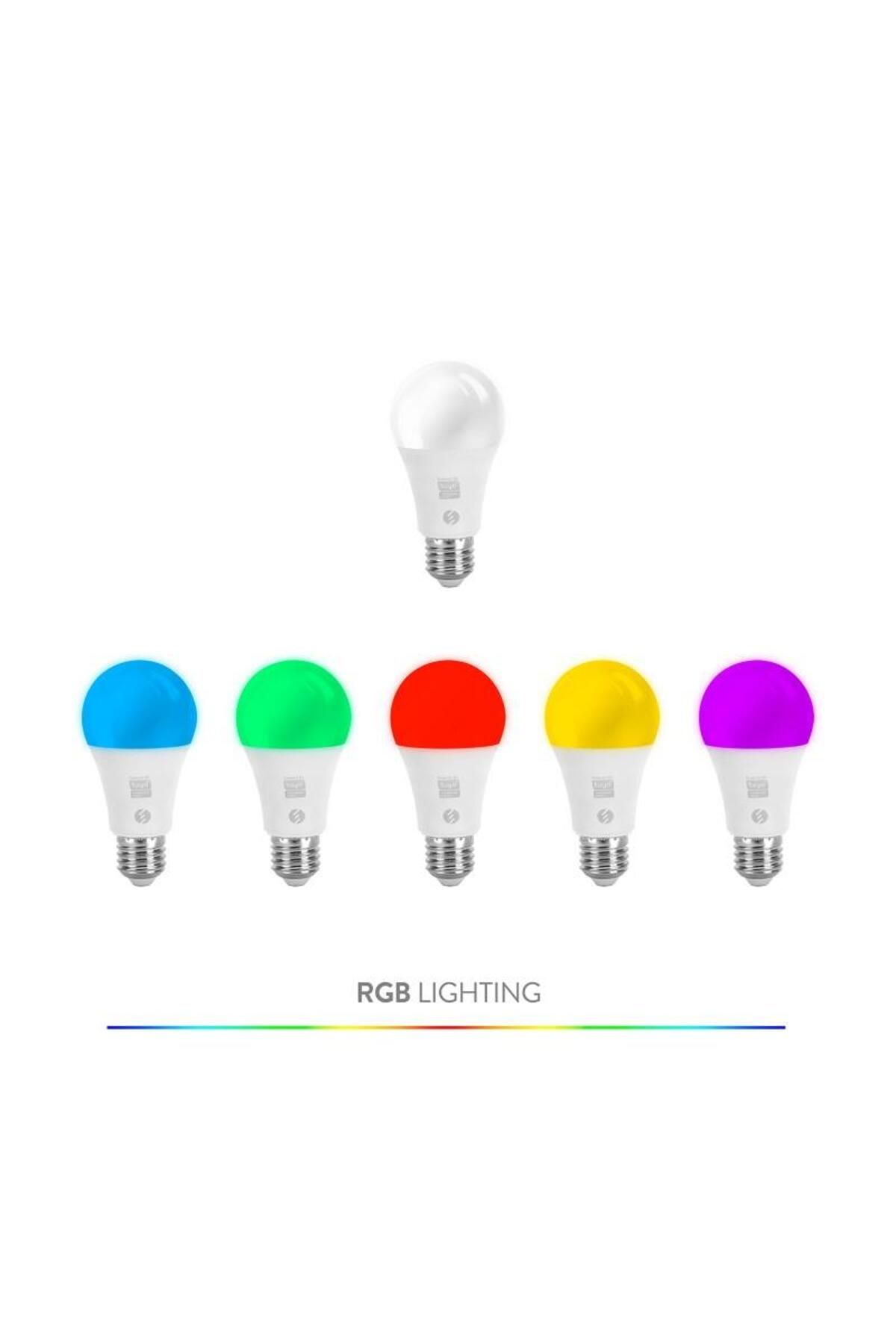 S-LINK SL-RGB9 Smart Akıllı RGB Lamba, Ampul 9W 50Hz 800lm Wifi TUYA Destekli