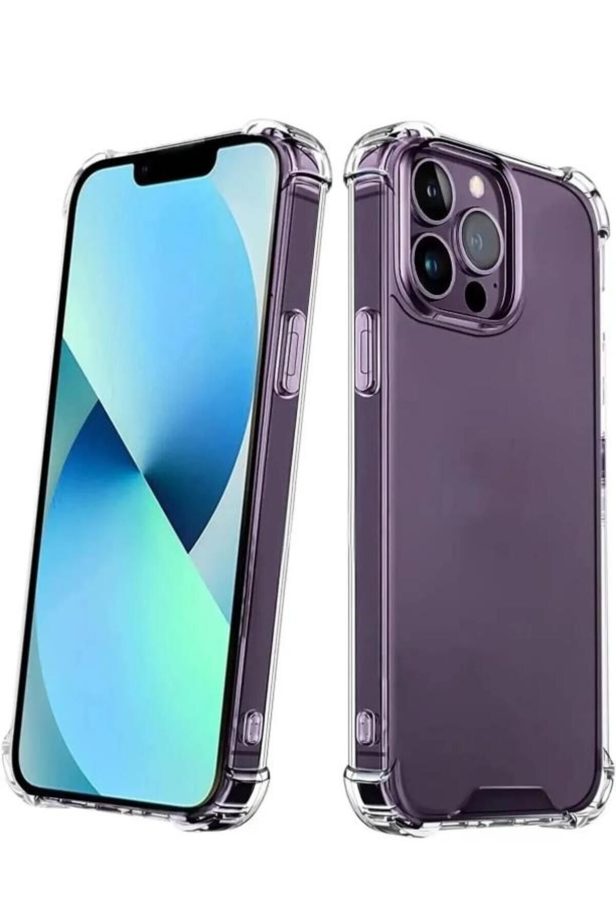 Ehr. iPhone 15 Pro Max Uyumlu Darbe Önleyici Sararmaya Dayanıklı Airbag Korumalı Ultra Slim TPU Şeffaf Si