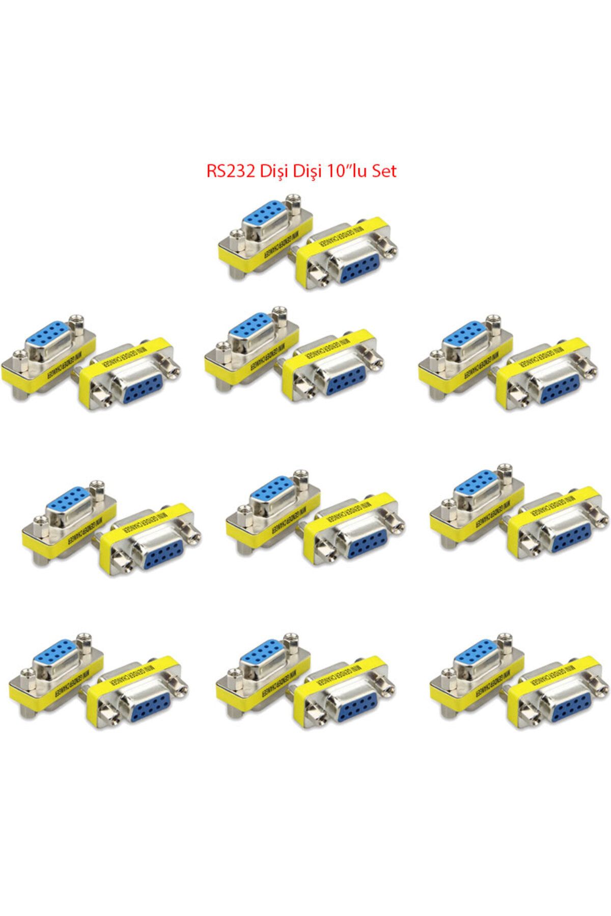 KEEPRO Rs232 dişi dişi çevirici set db9 dişi-dişi 9 pin çevirici 10 set