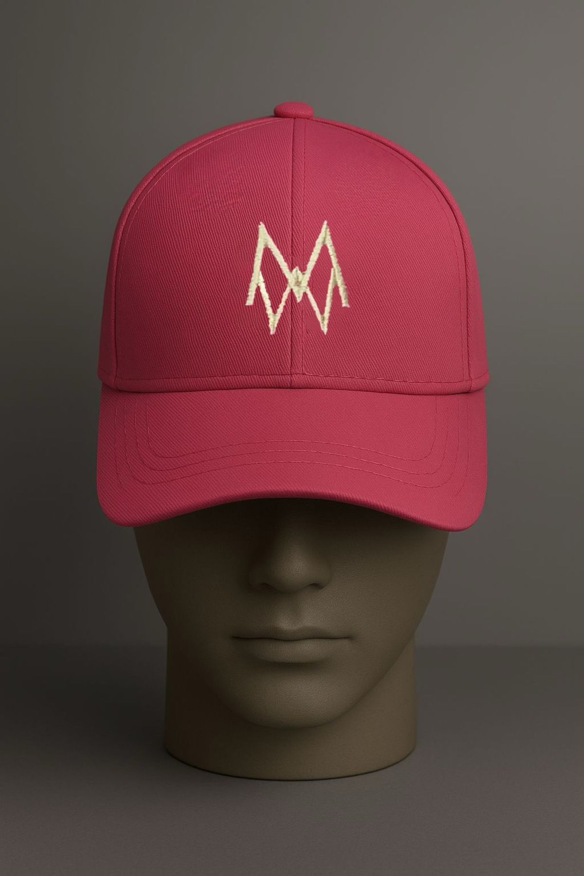 mieraedesign Mierae Kadın Beyaz Desenli Pembe Şapka